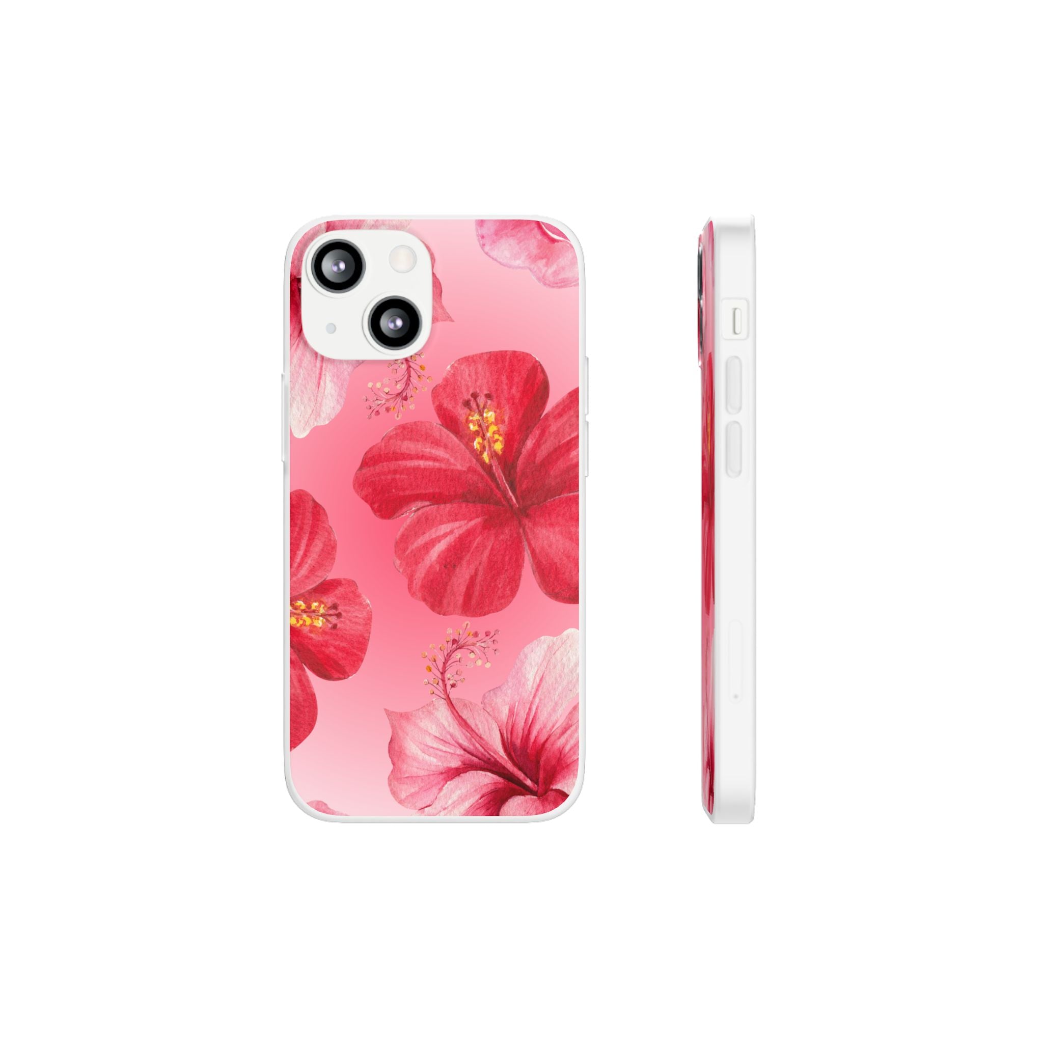 Hibiscus Floral Phone Case – Pink Tropical Flexi Case