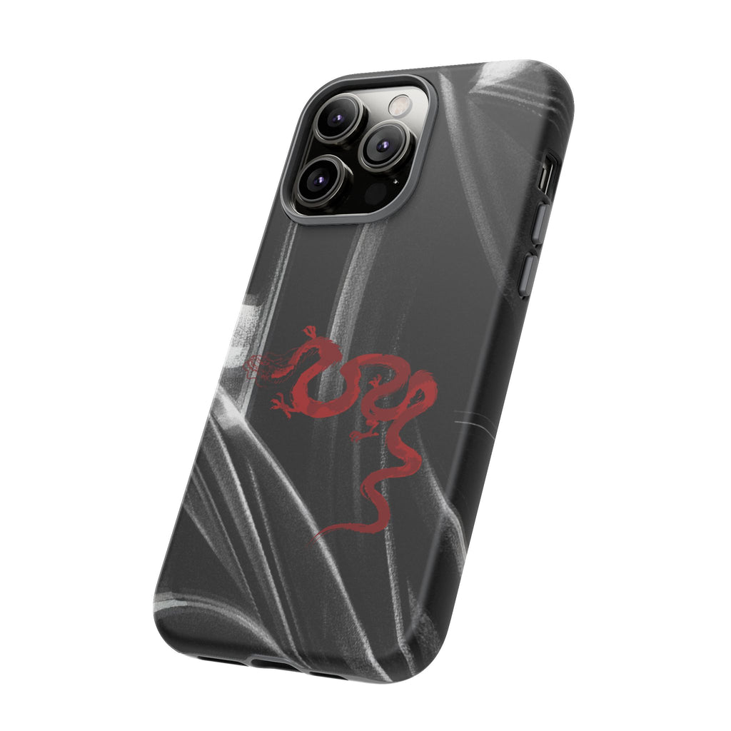 Phone Case — Black Abstract Smoke Design
