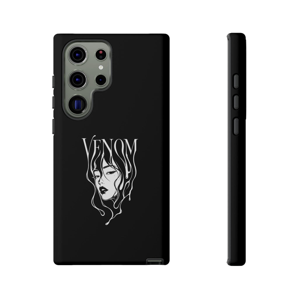 Venom Goth Phone Case — Black Protective Tough Case with Dark Femme Artwork