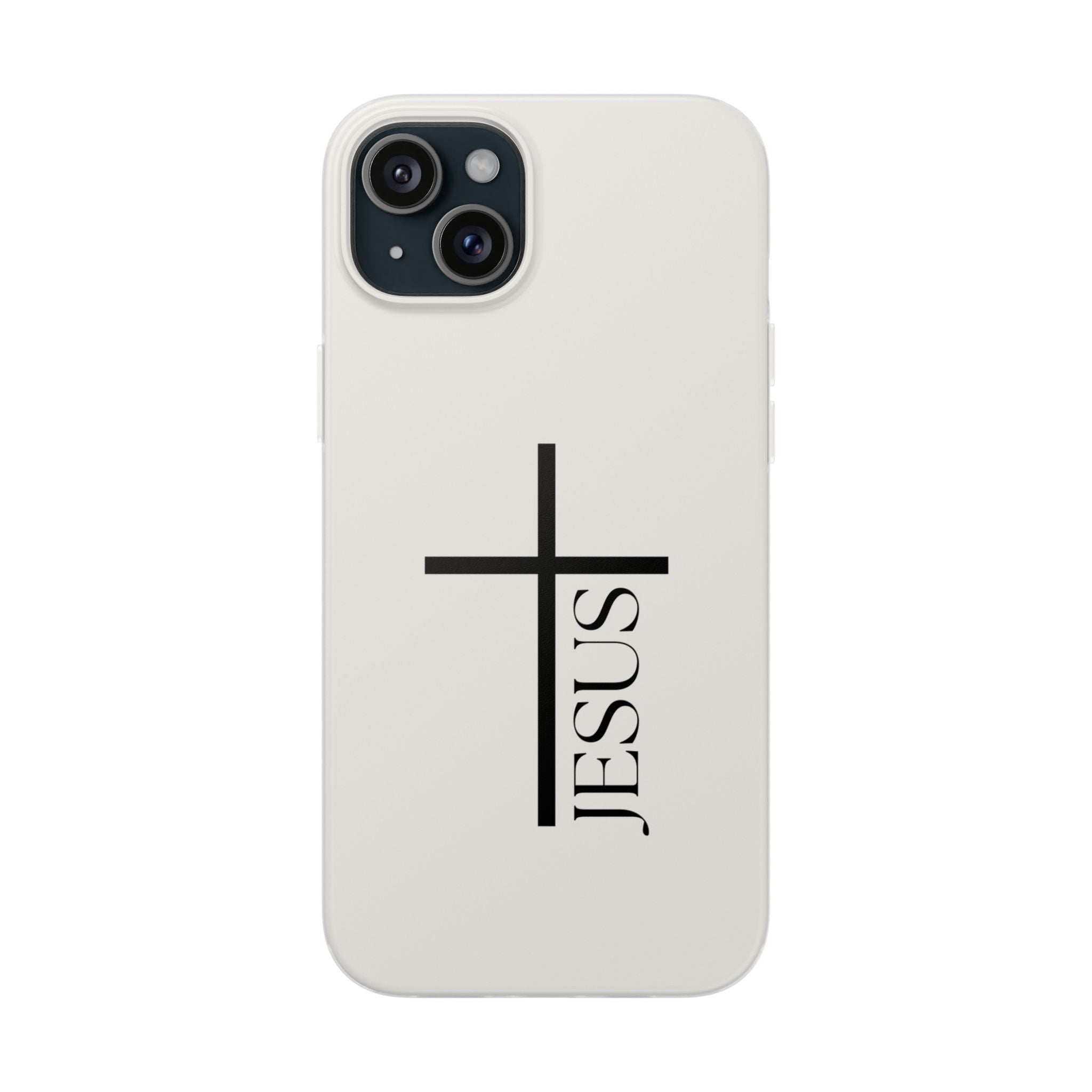 Christian Cross Phone Case - JESUS Vertical Minimalist iPhone Cover