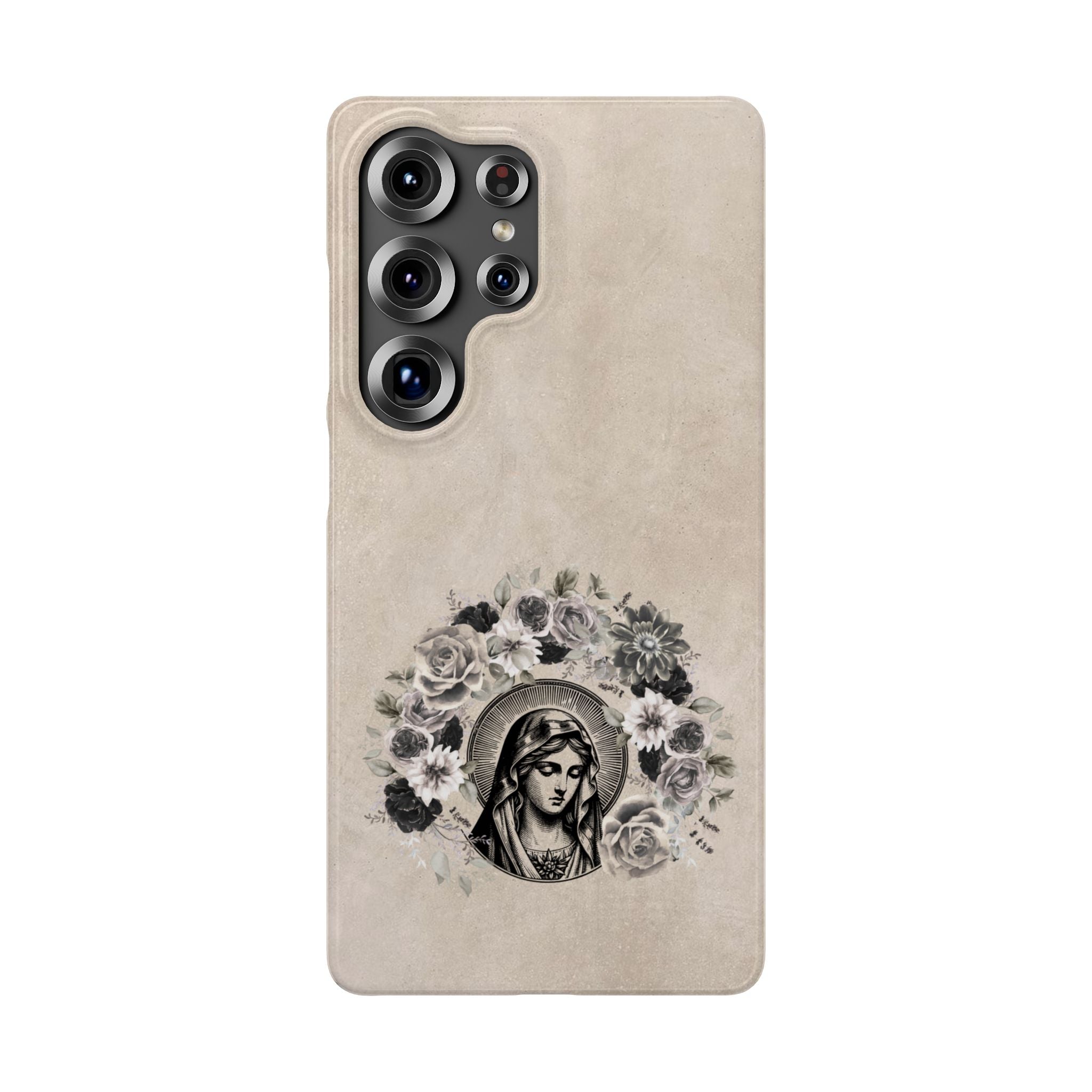 Vintage Madonna Floral Phone Case — Religious iPhone Snap Case