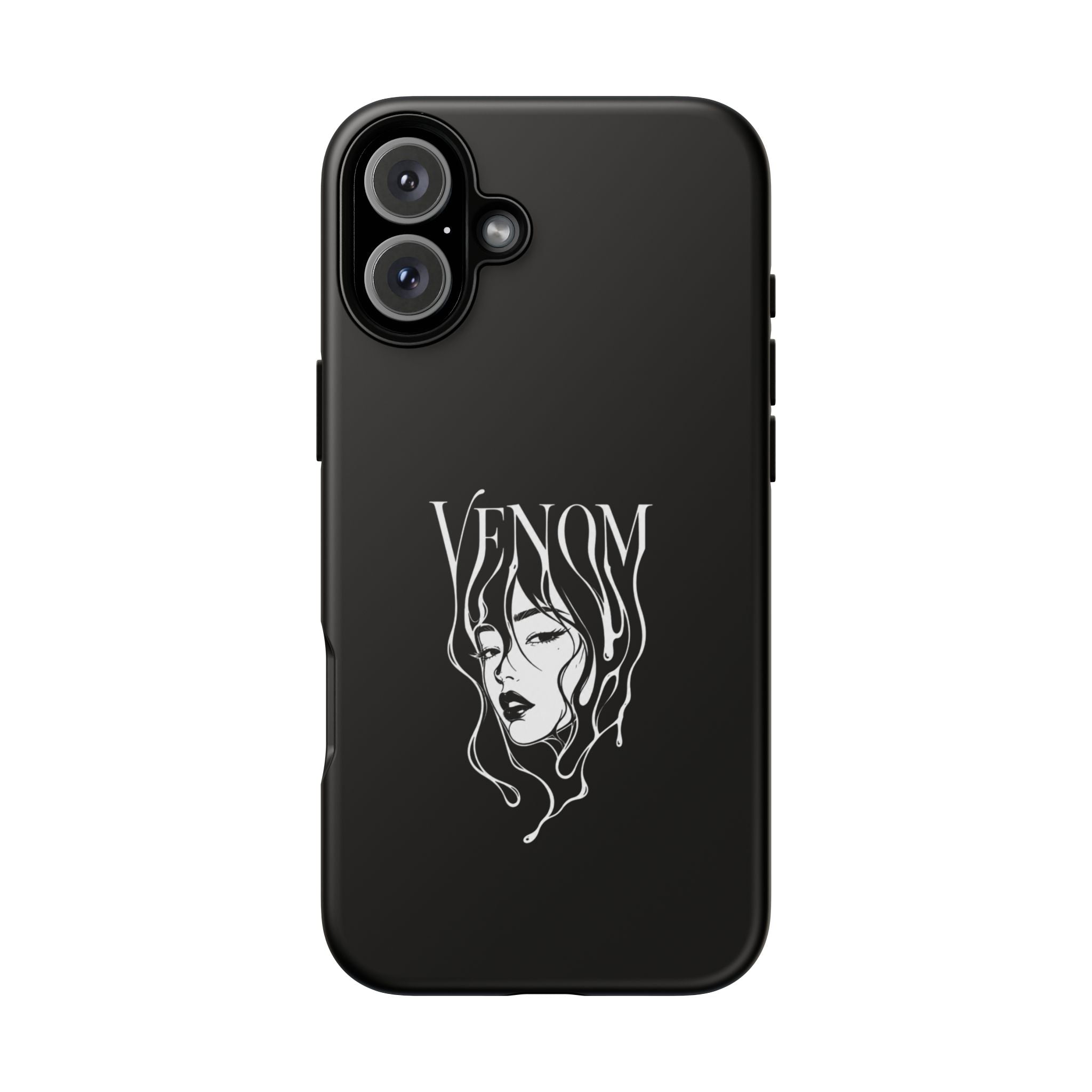 Venom Goth Phone Case — Black Protective Tough Case with Dark Femme Artwork