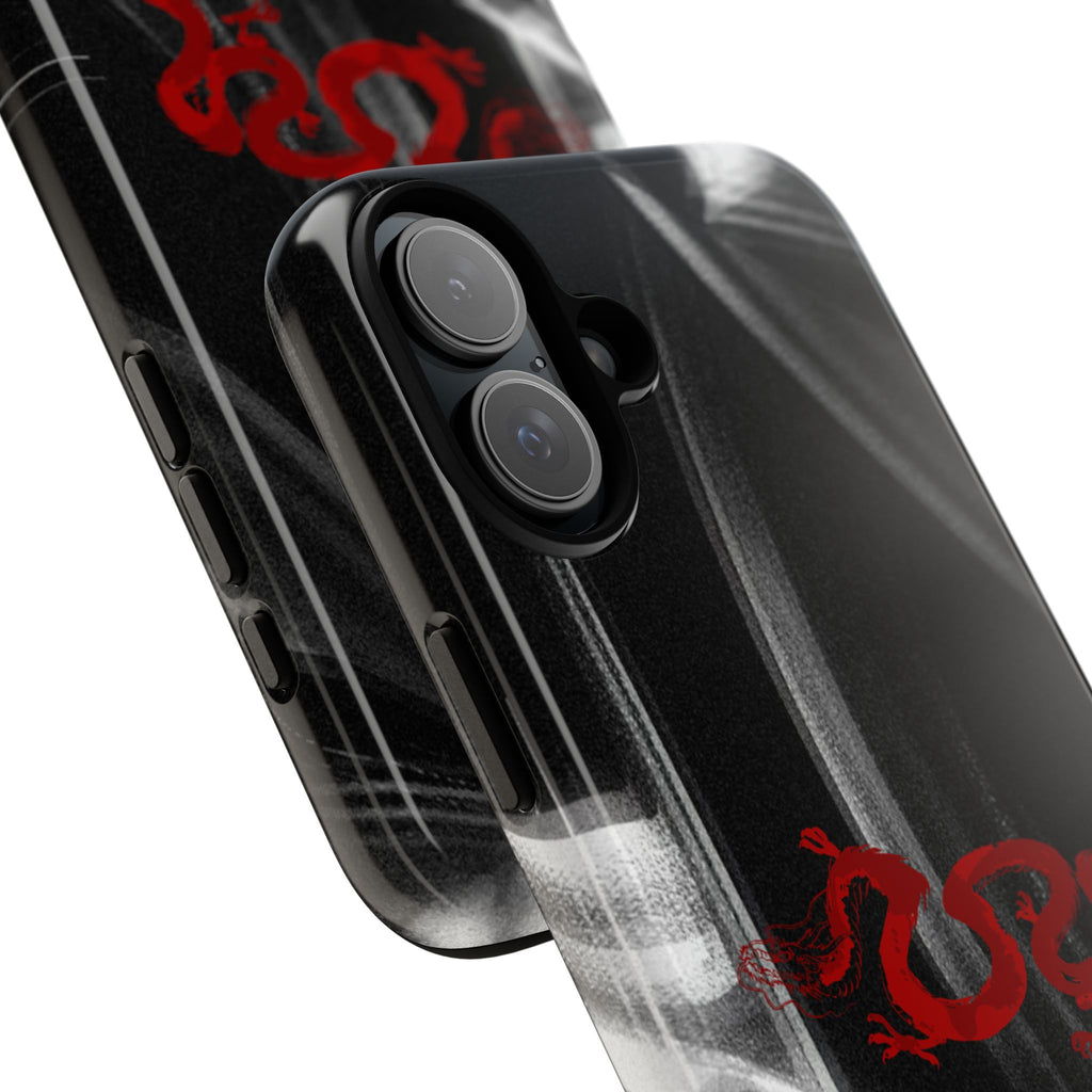 Phone Case — Black Abstract Smoke Design