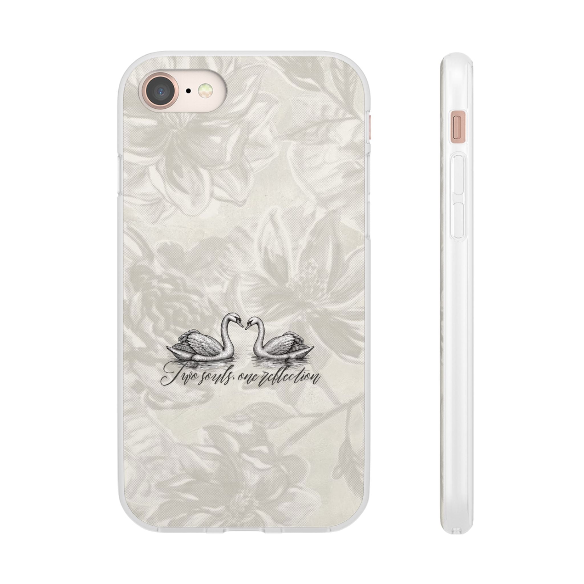 Swan Reflection Floral Phone Case