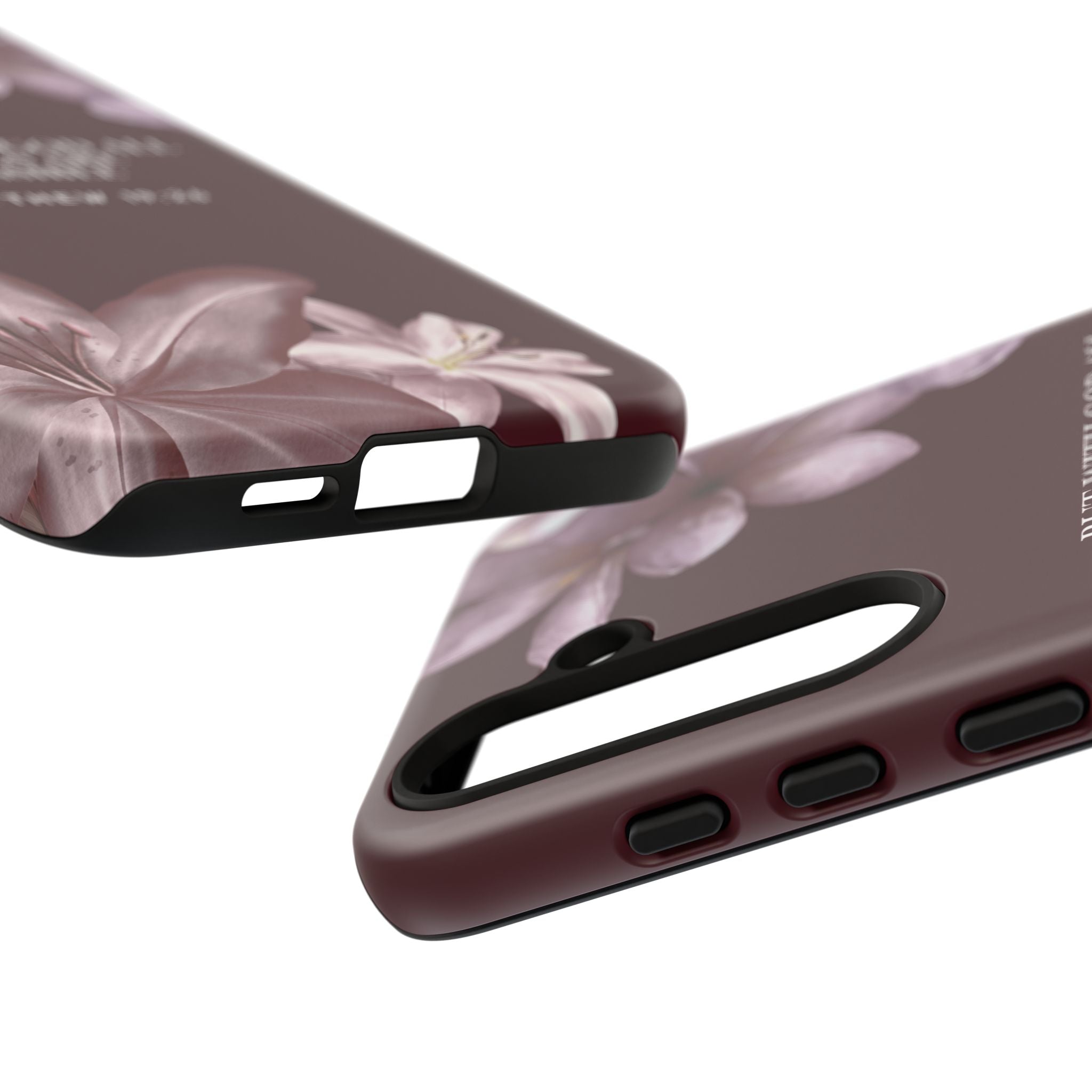 But With God All Things Are Possible — Floral Bible Verse Christian Tough Phone Case