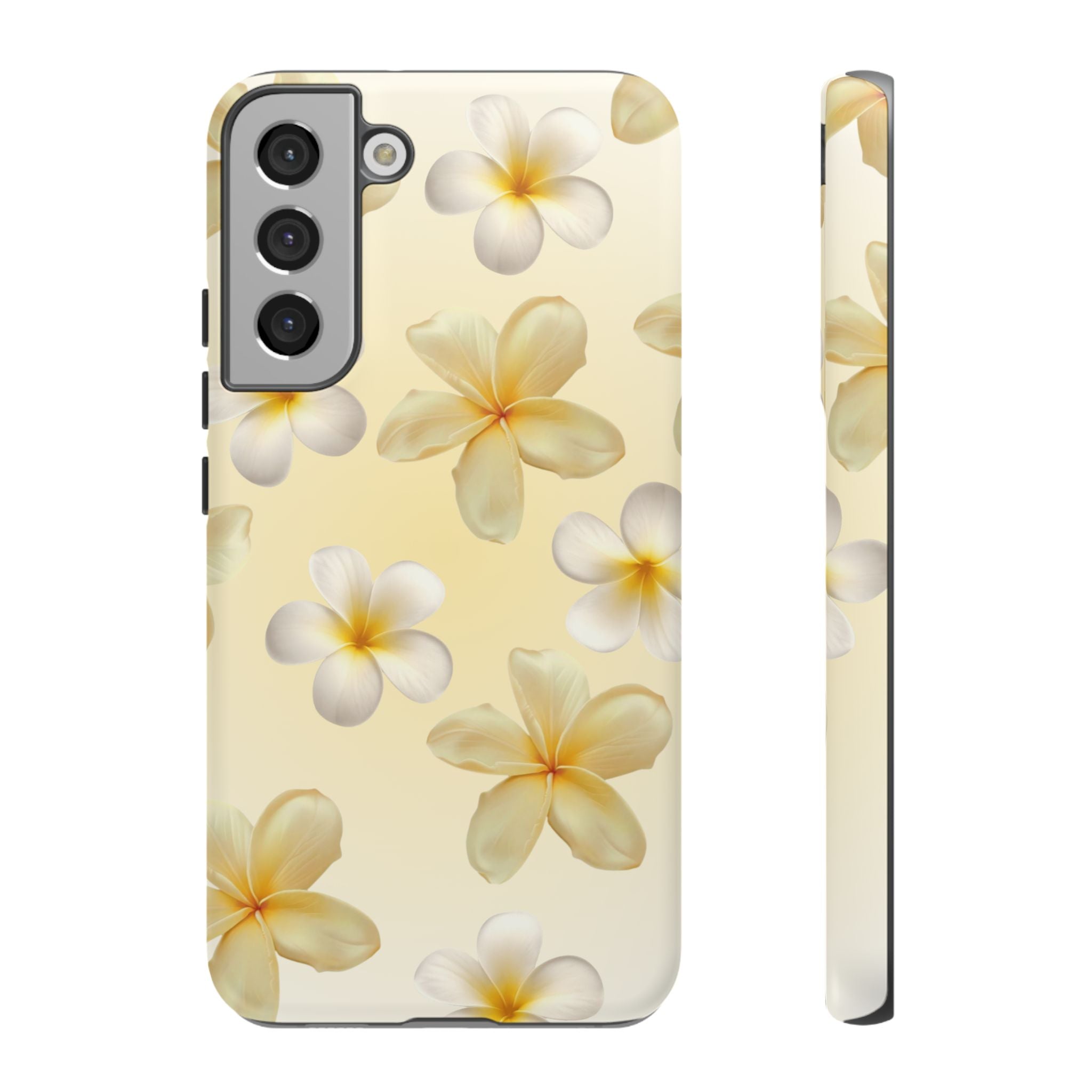 Plumeria Floral Phone Case — Tropical Yellow Hard Phone Cover