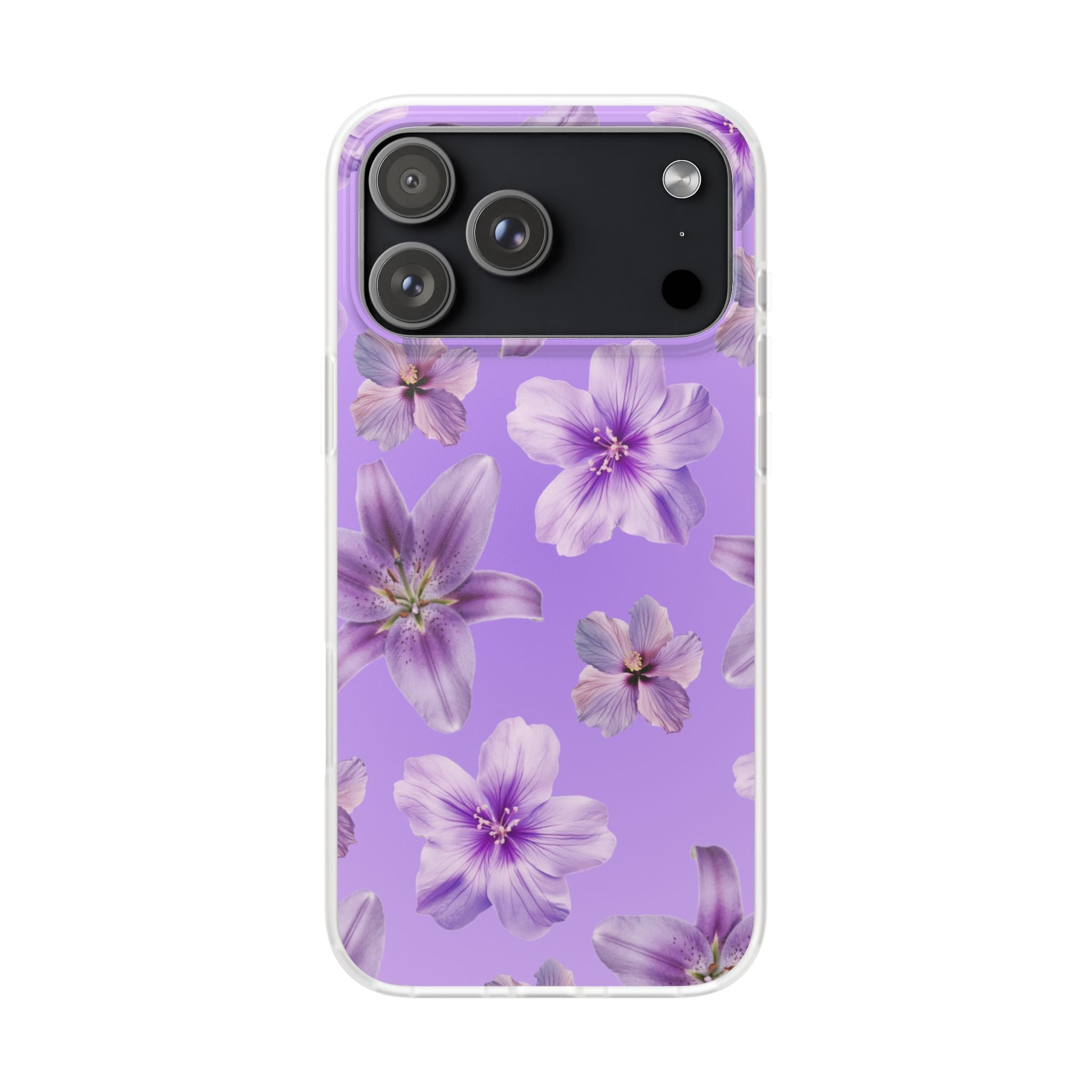 Purple Floral Phone Case — Lavender Blossom Flexi Case