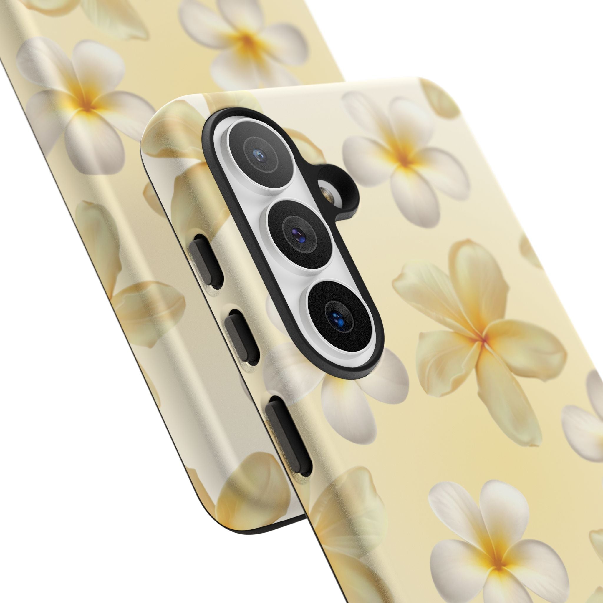 Plumeria Floral Phone Case — Tropical Yellow Hard Phone Cover