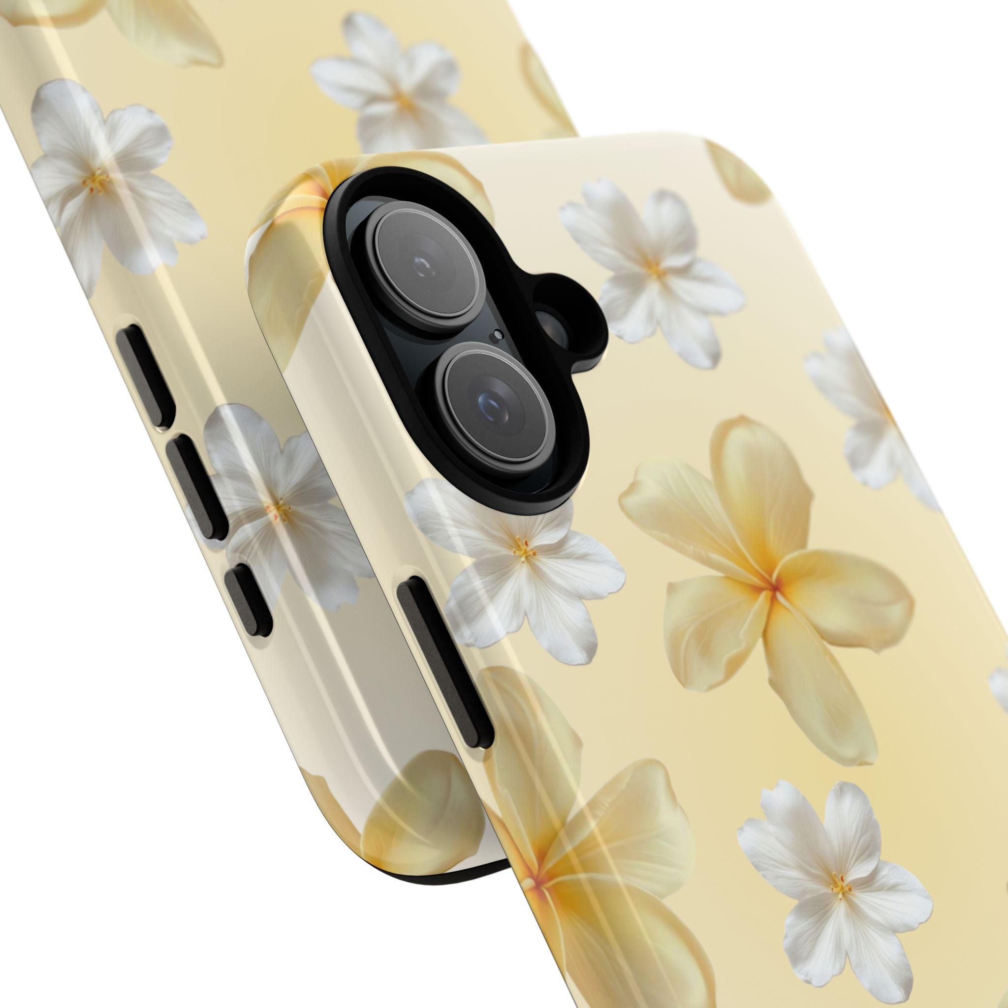 Plumeria Floral Tough Phone Case — Yellow Tropical Protection