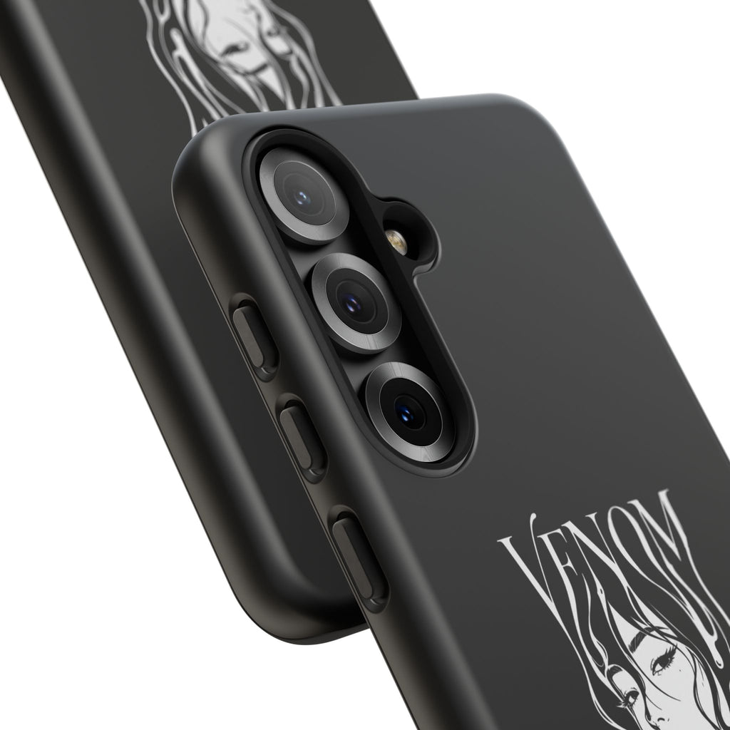 Venom Goth Phone Case — Black Protective Tough Case with Dark Femme Artwork