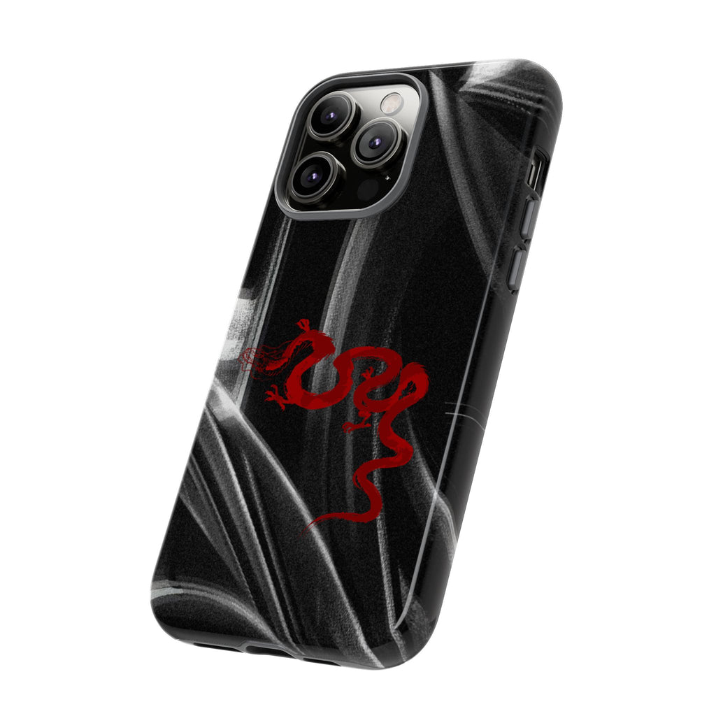 Phone Case — Black Abstract Smoke Design