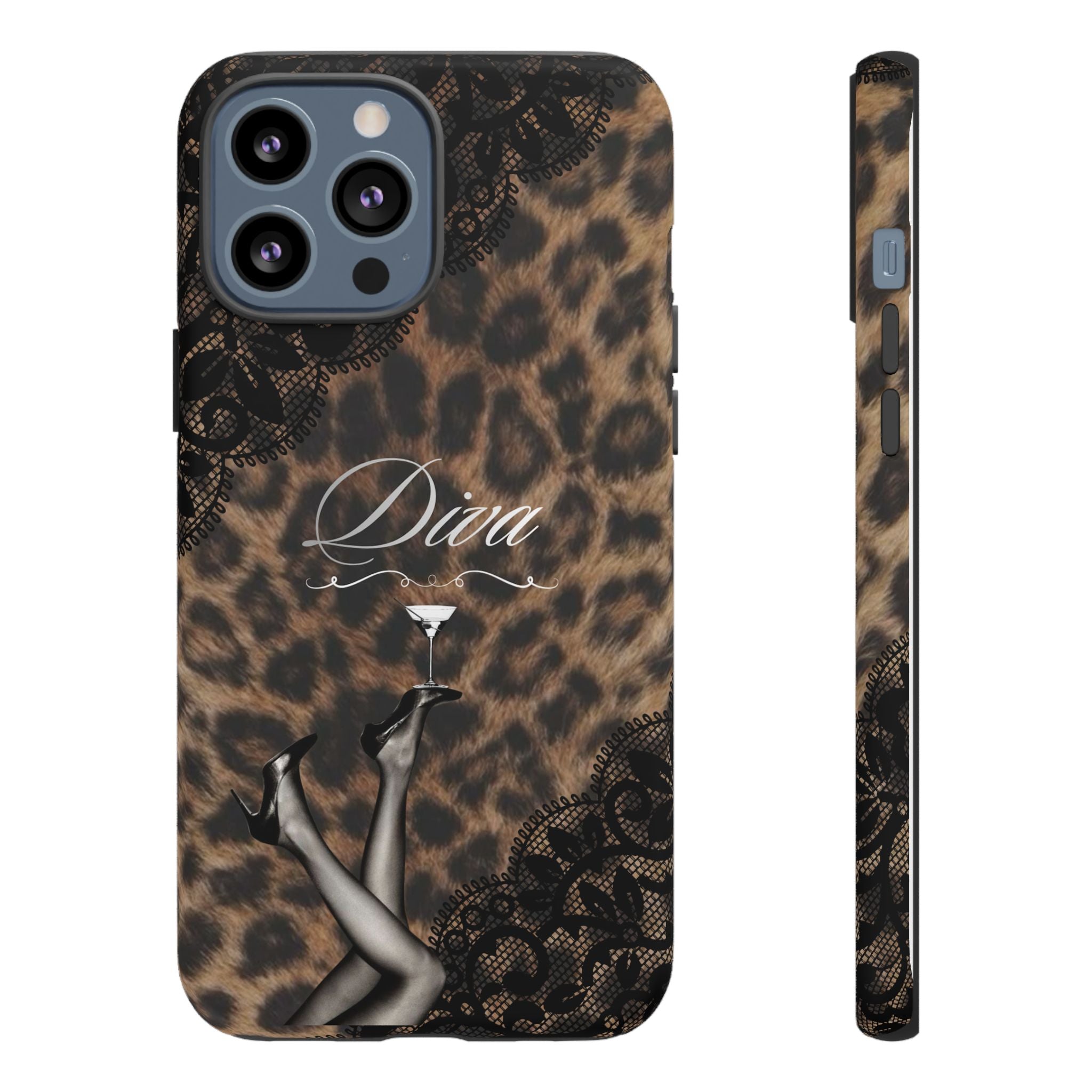 Leopard Lace 'Diva' Tough Phone Case