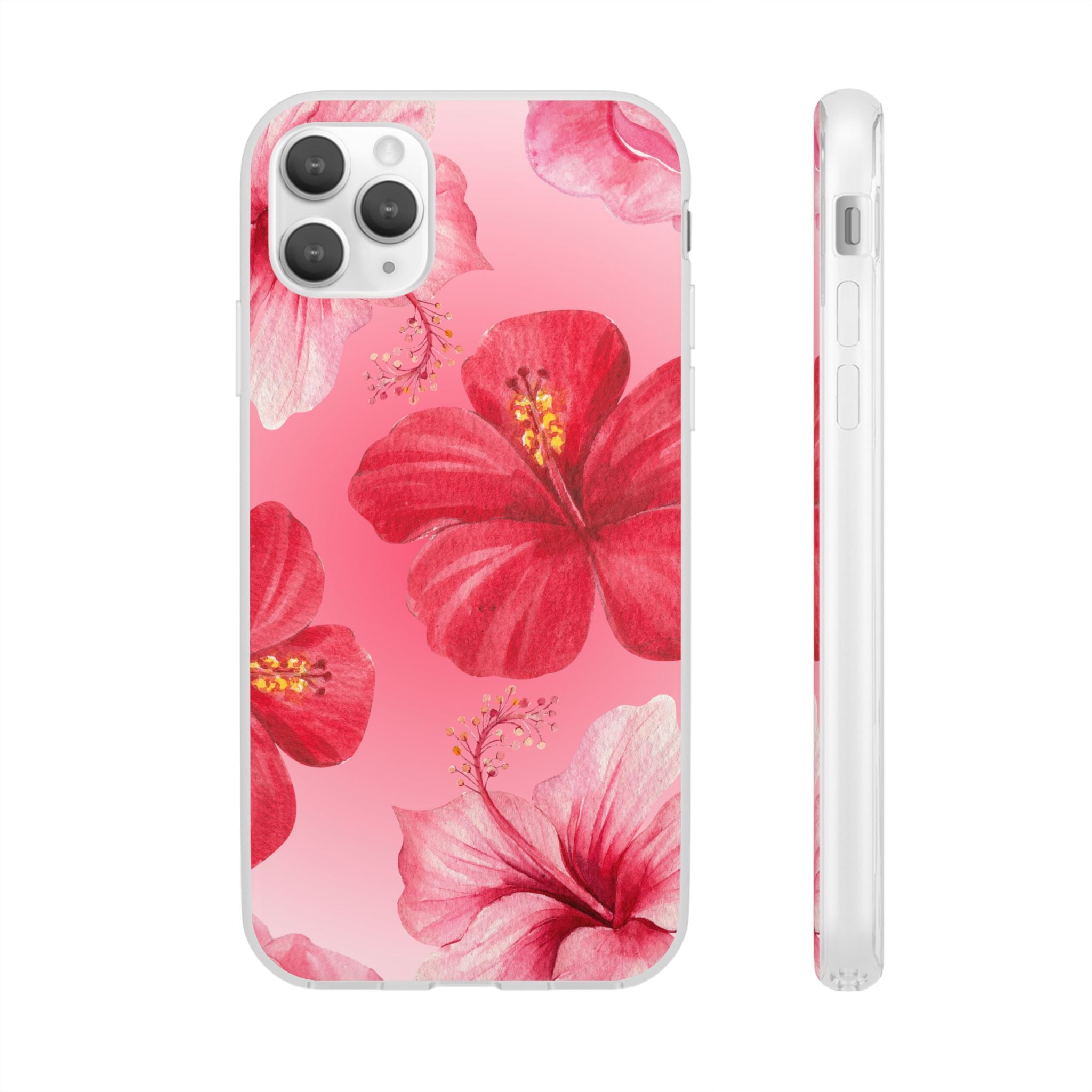 Hibiscus Floral Phone Case – Pink Tropical Flexi Case