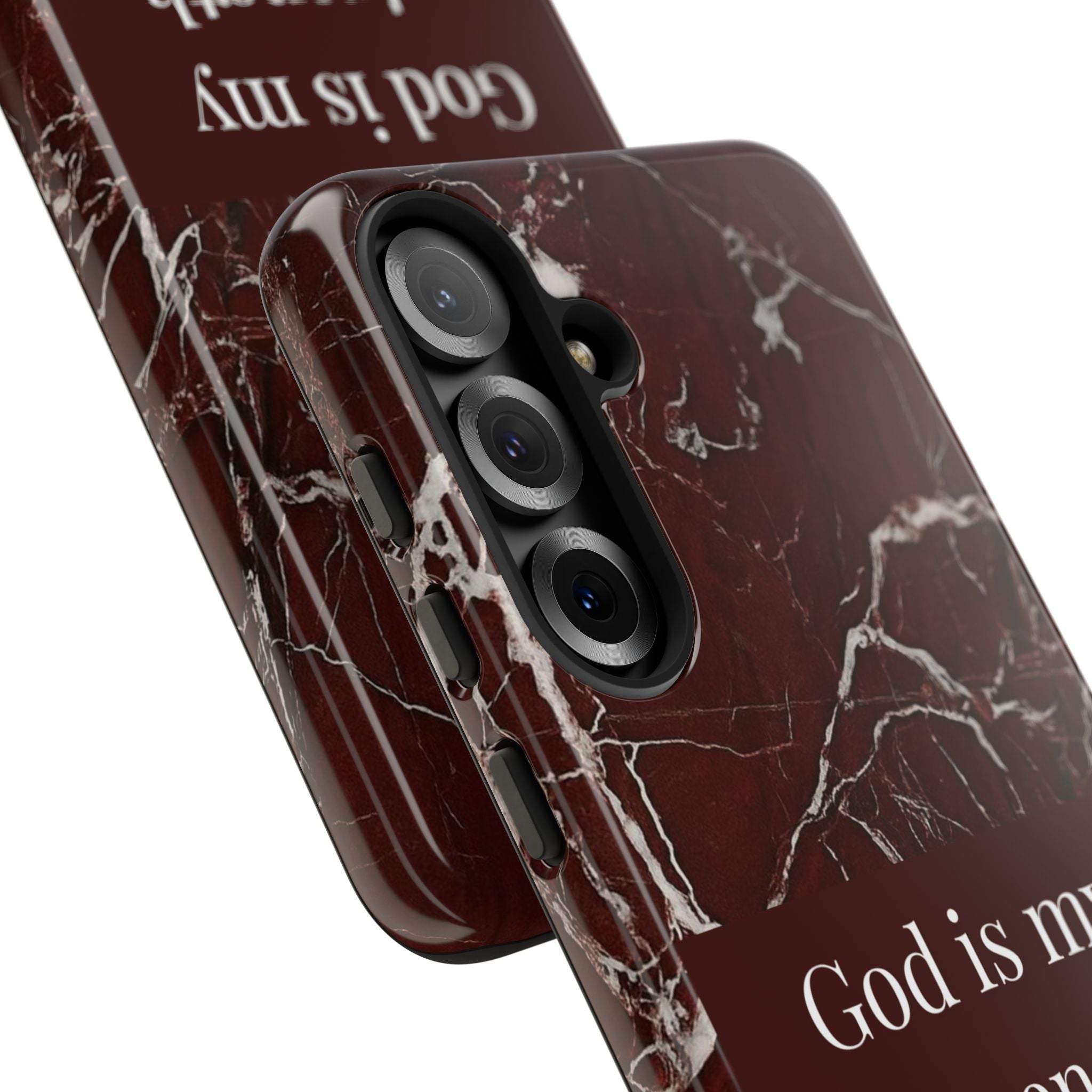 God Is My Strength — Psalm 73:26 Christian Tough Phone Case | Marble Faith Cover
