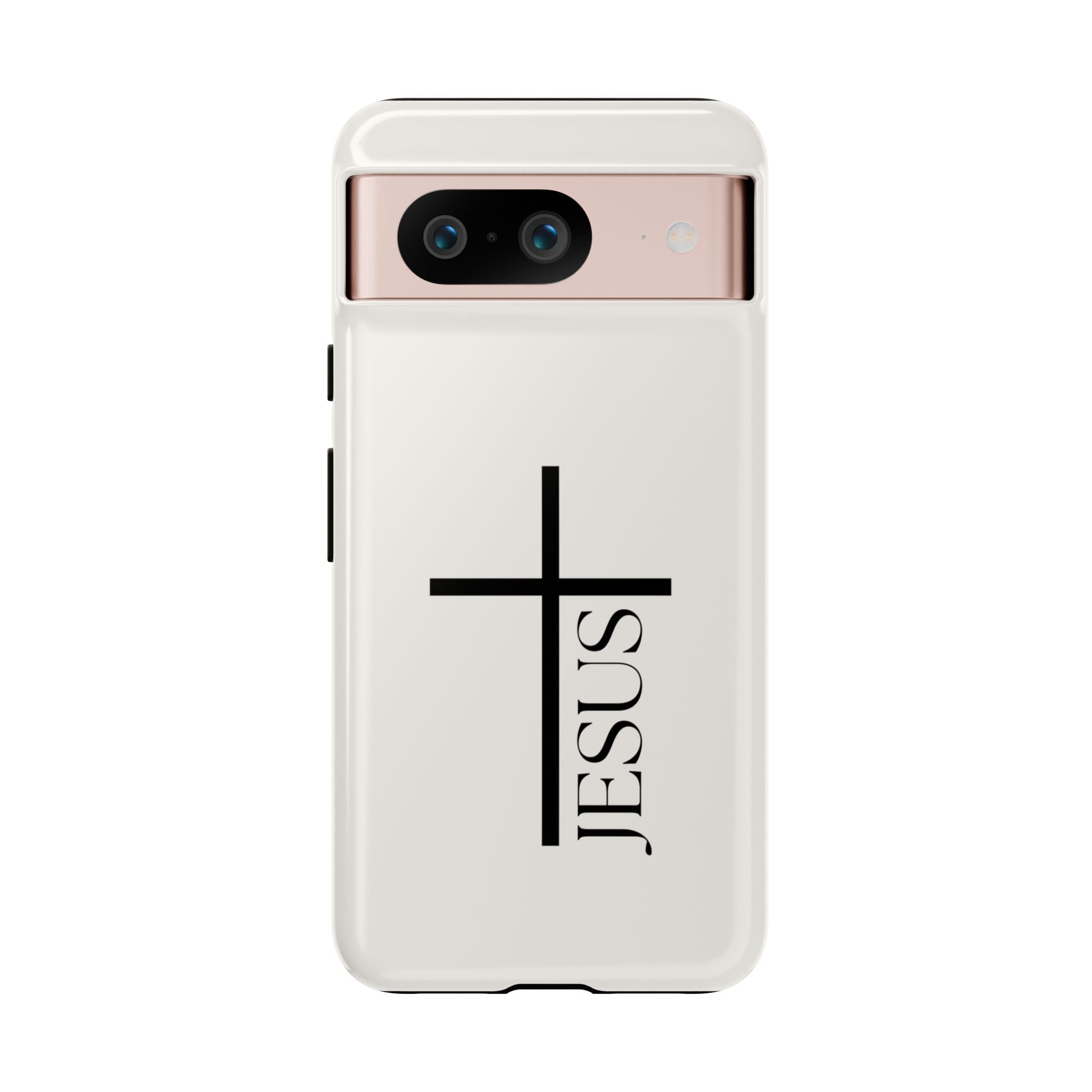 Christian Cross Phone Case - JESUS Vertical Minimalist iPhone Cover