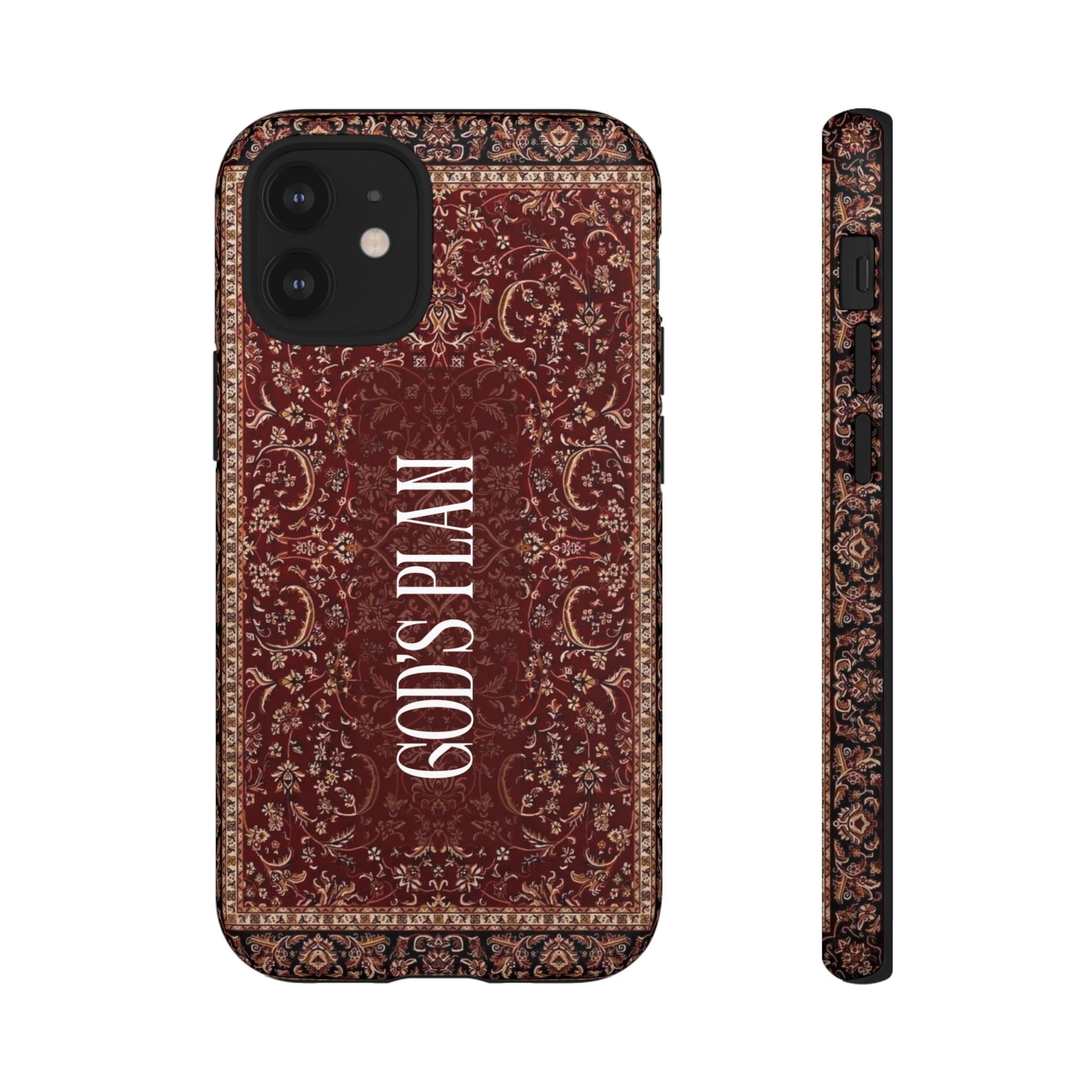 God's Plan — Vintage Tapestry Christian Tough Phone Case | Boho Faith Cover