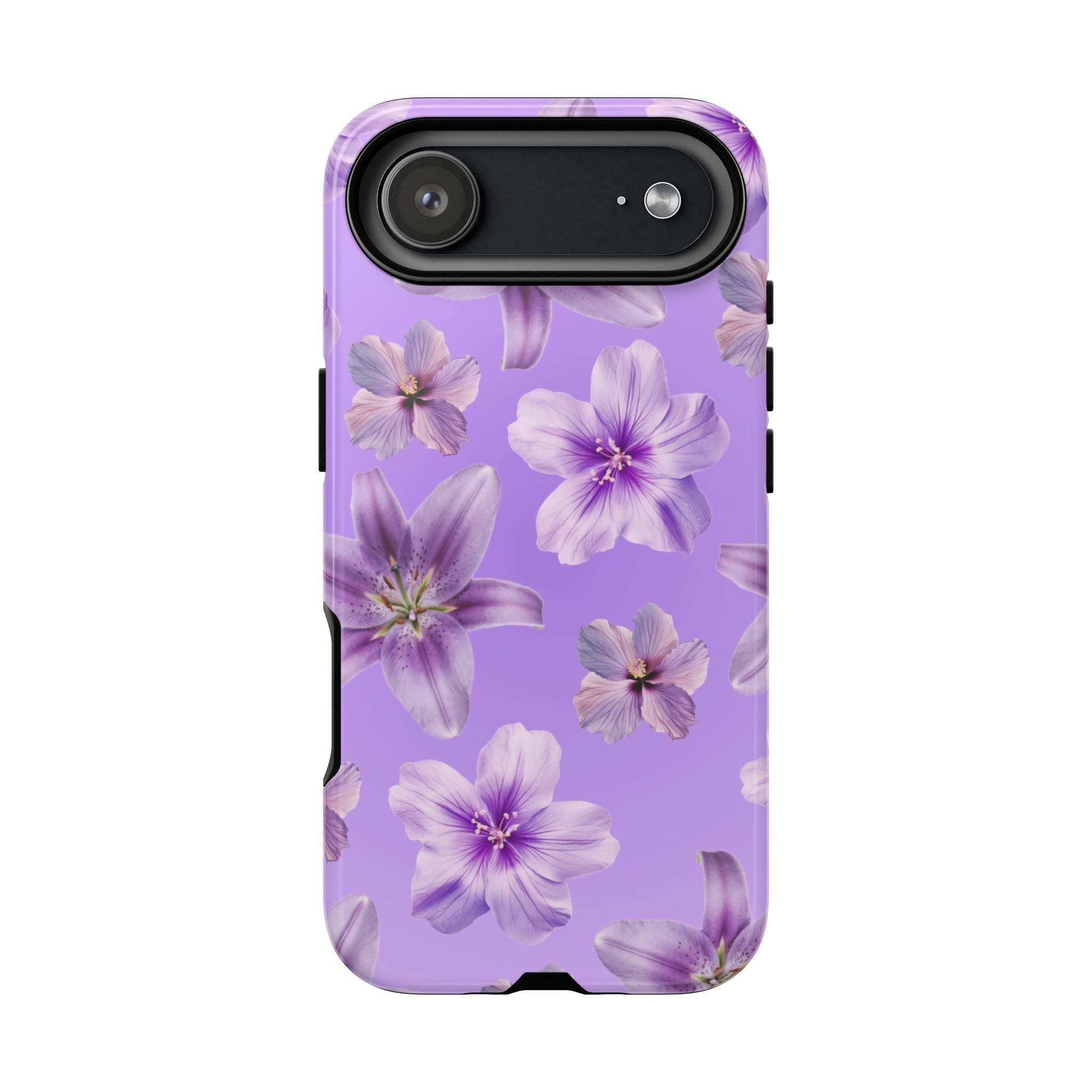 Floral Lavender Tough Phone Case – Purple Blossom Protective Cover