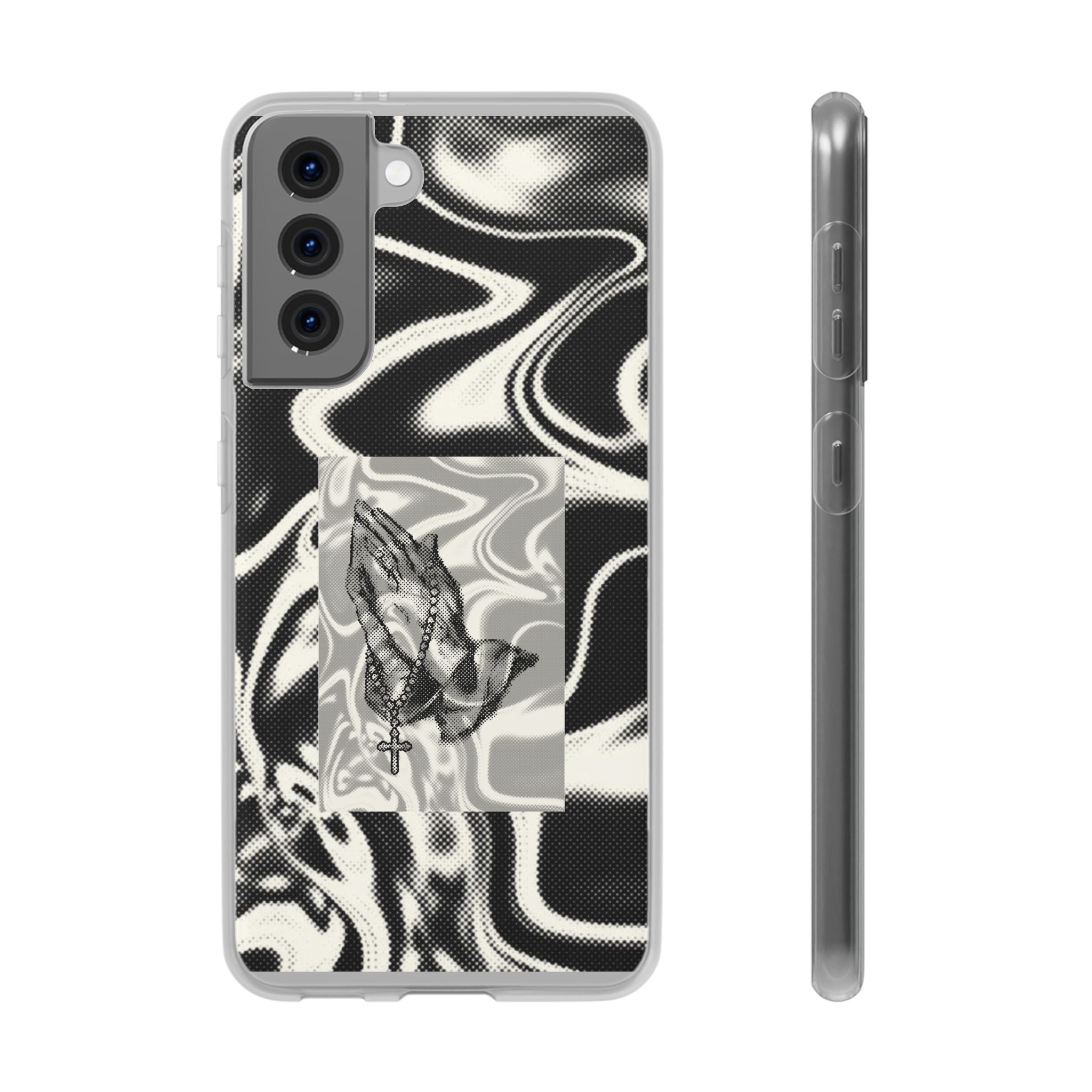 Praying Hands Black & White Phone Case