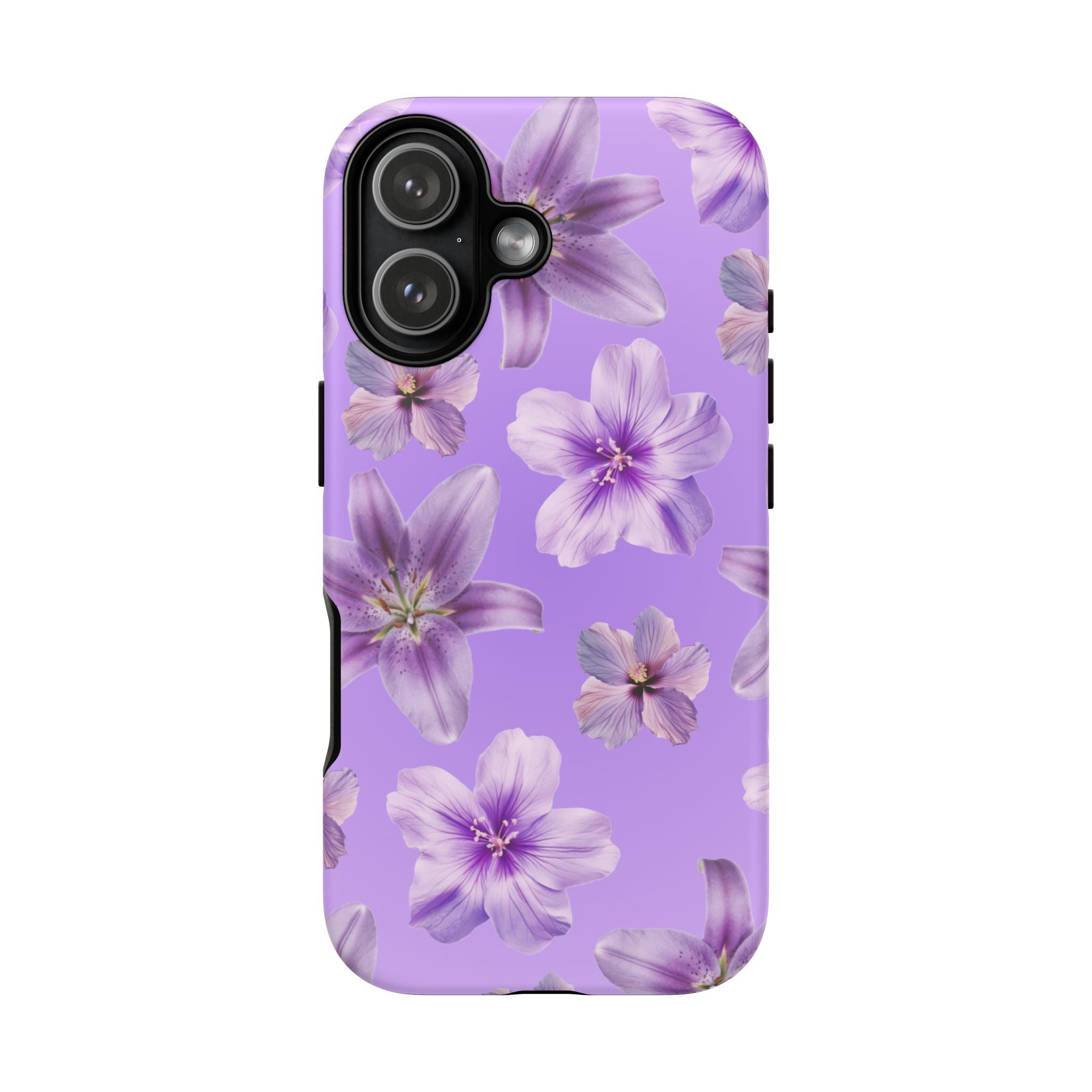 Floral Lavender Tough Phone Case – Purple Blossom Protective Cover