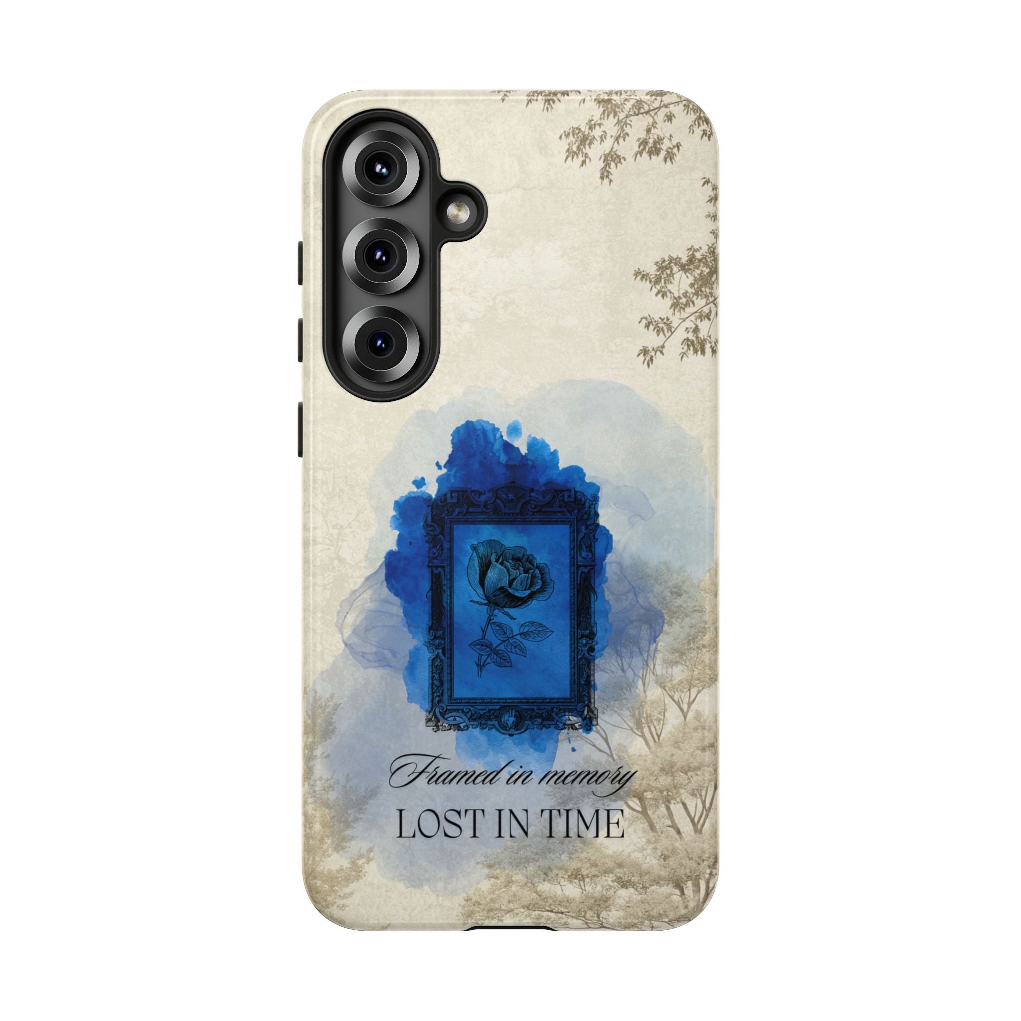 Vintage Blue Rose Phone Case – "Lost in Time" Protective Cover