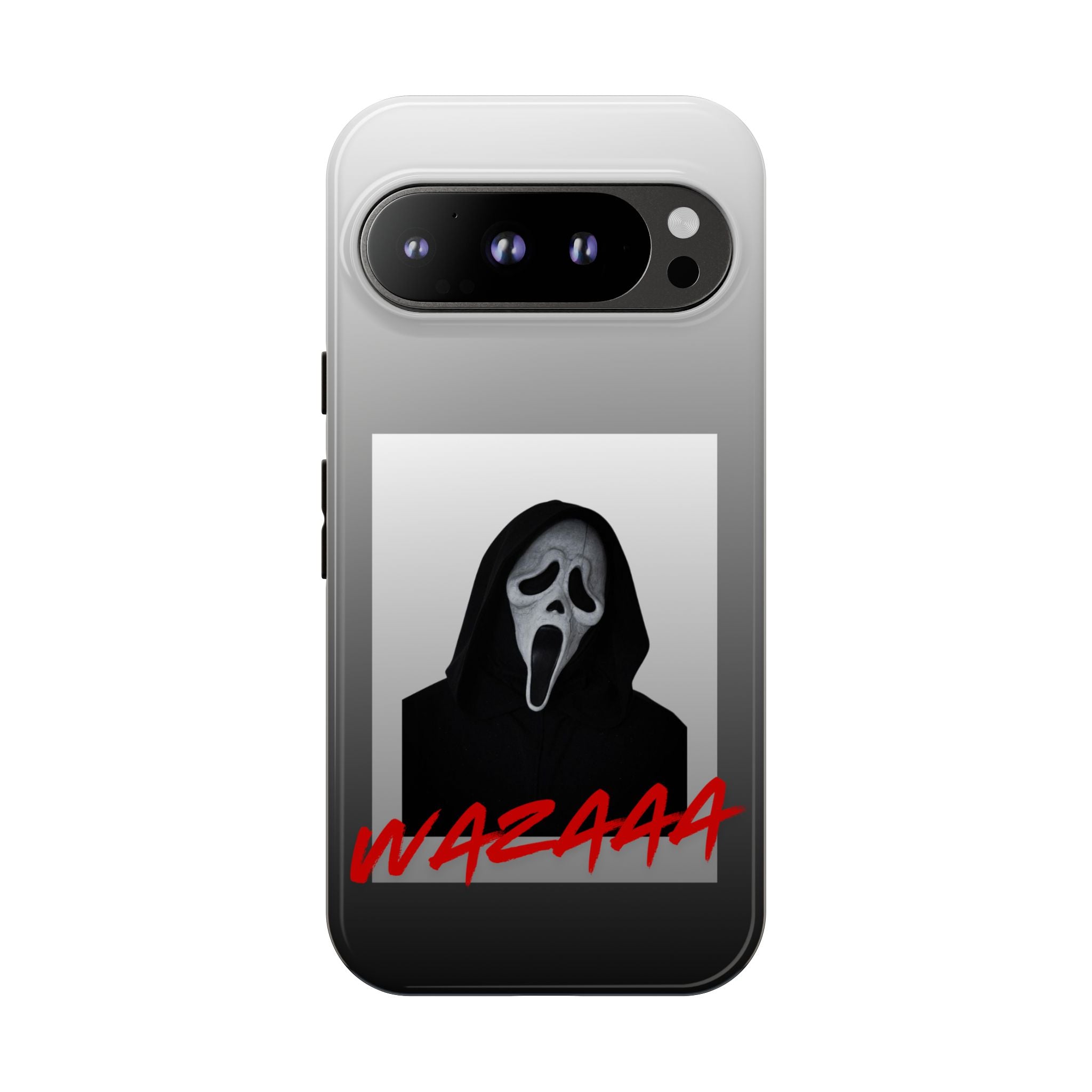 Scream Mask Phone Case – 'WAZAAA' Horror Movie Protective Cover