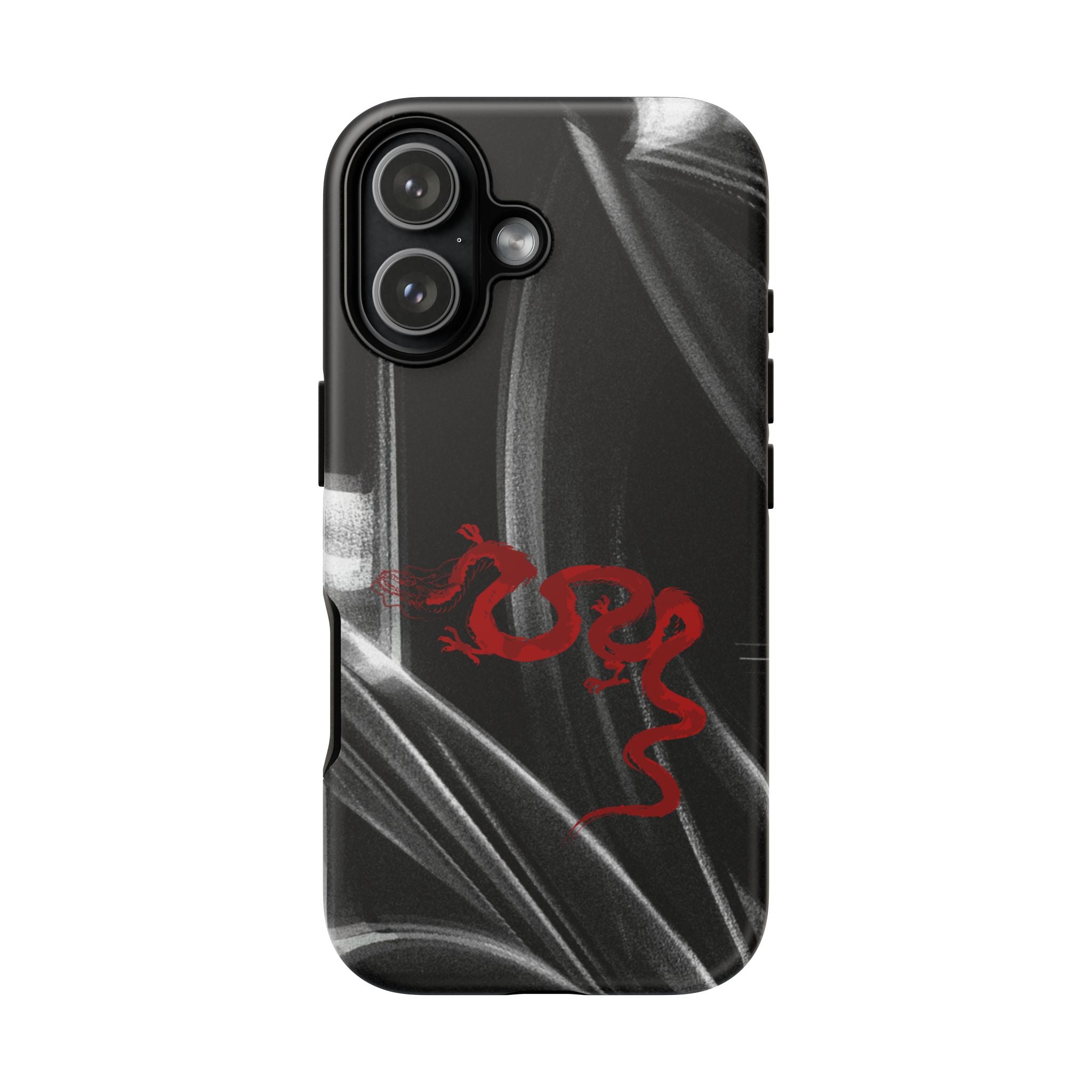 Phone Case — Black Abstract Smoke Design
