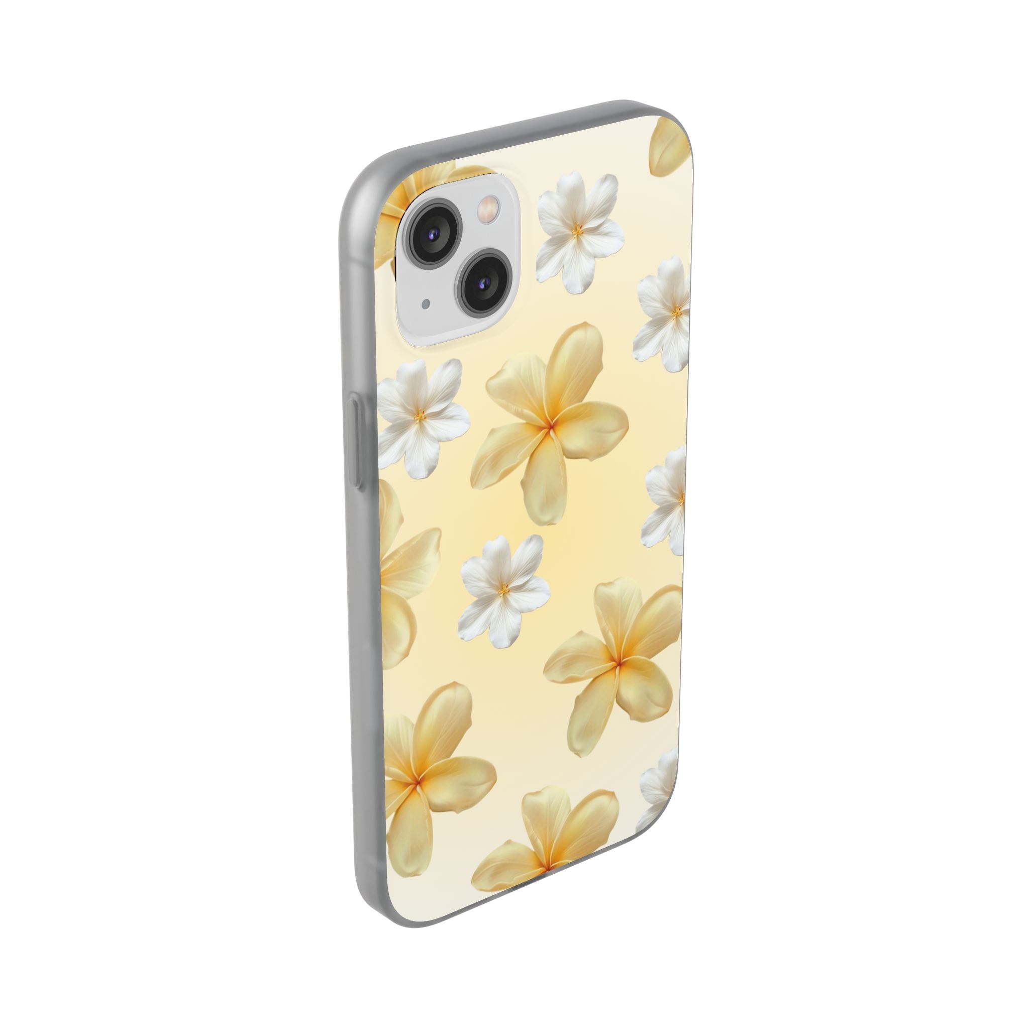 Plumeria Floral Phone Case — Yellow Tropical Flower Protective Case
