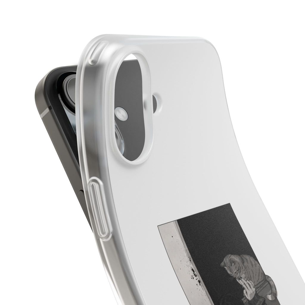 Black & White Cat Window Art Flexi Case