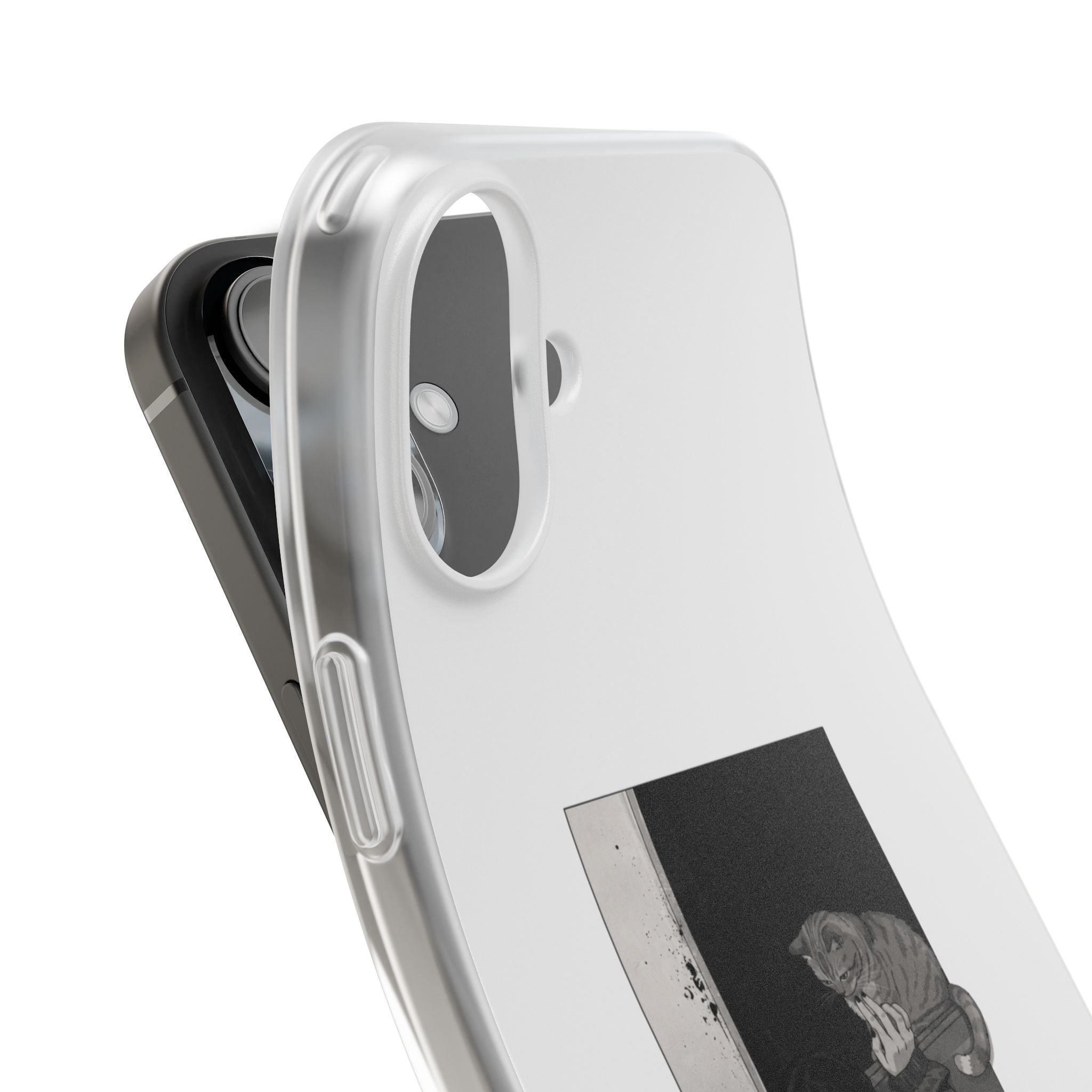 Black & White Cat Window Art Flexi Case