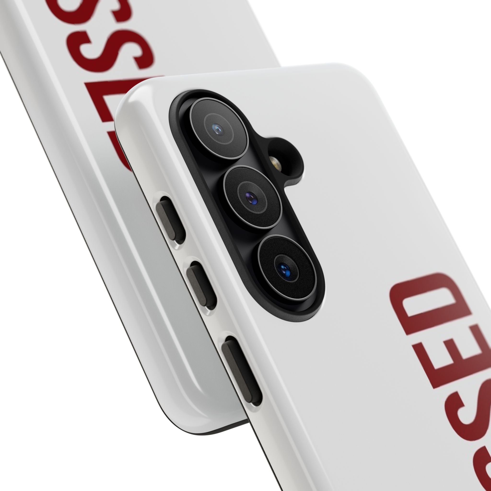 Blessed Vertical Phone Case — Protective Slim iPhone Cover with Red 'BLESSED' Text
