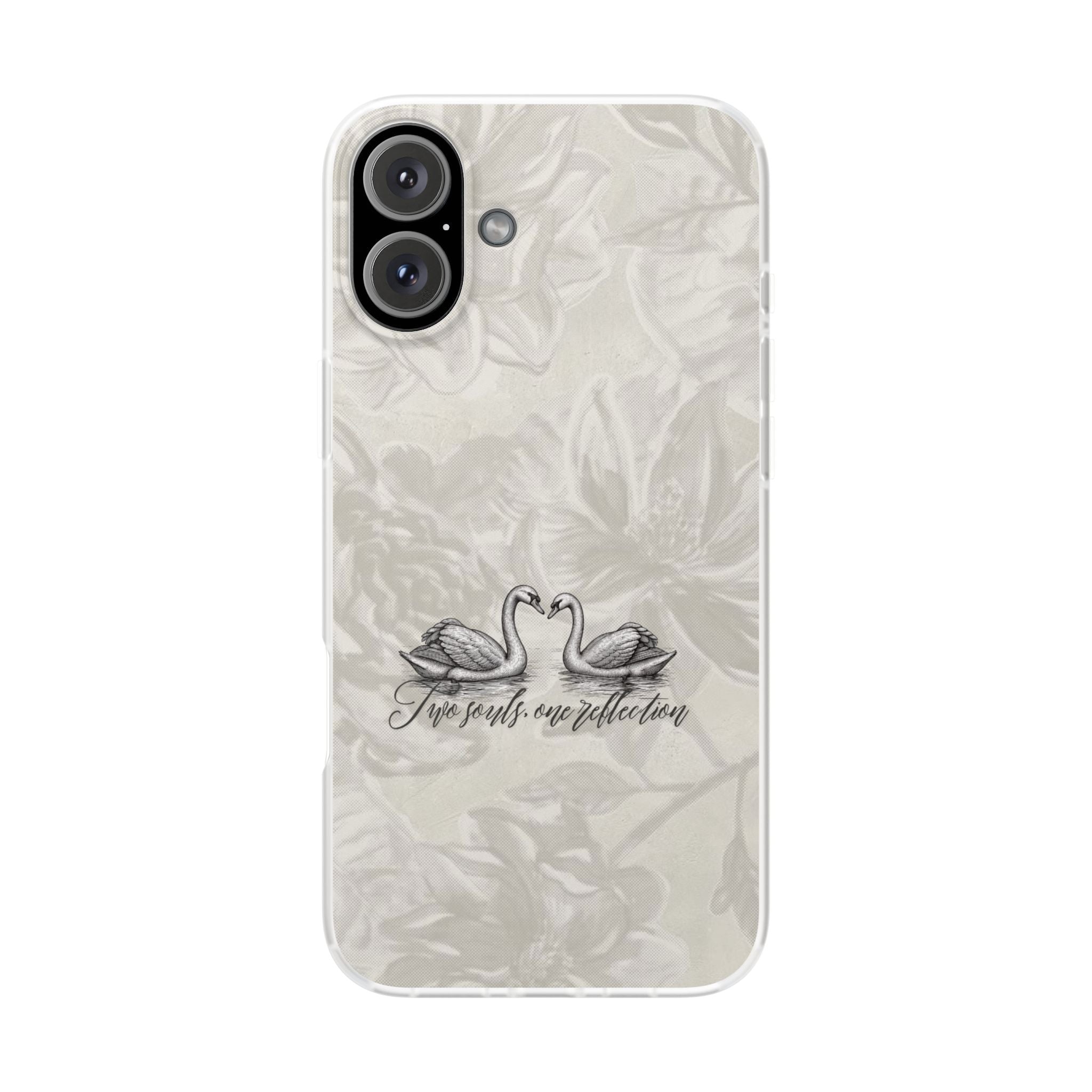 Swan Reflection Floral Phone Case