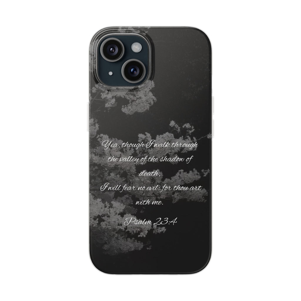 Phone Case — Psalm 23:4 Black Cloudy Faith Design