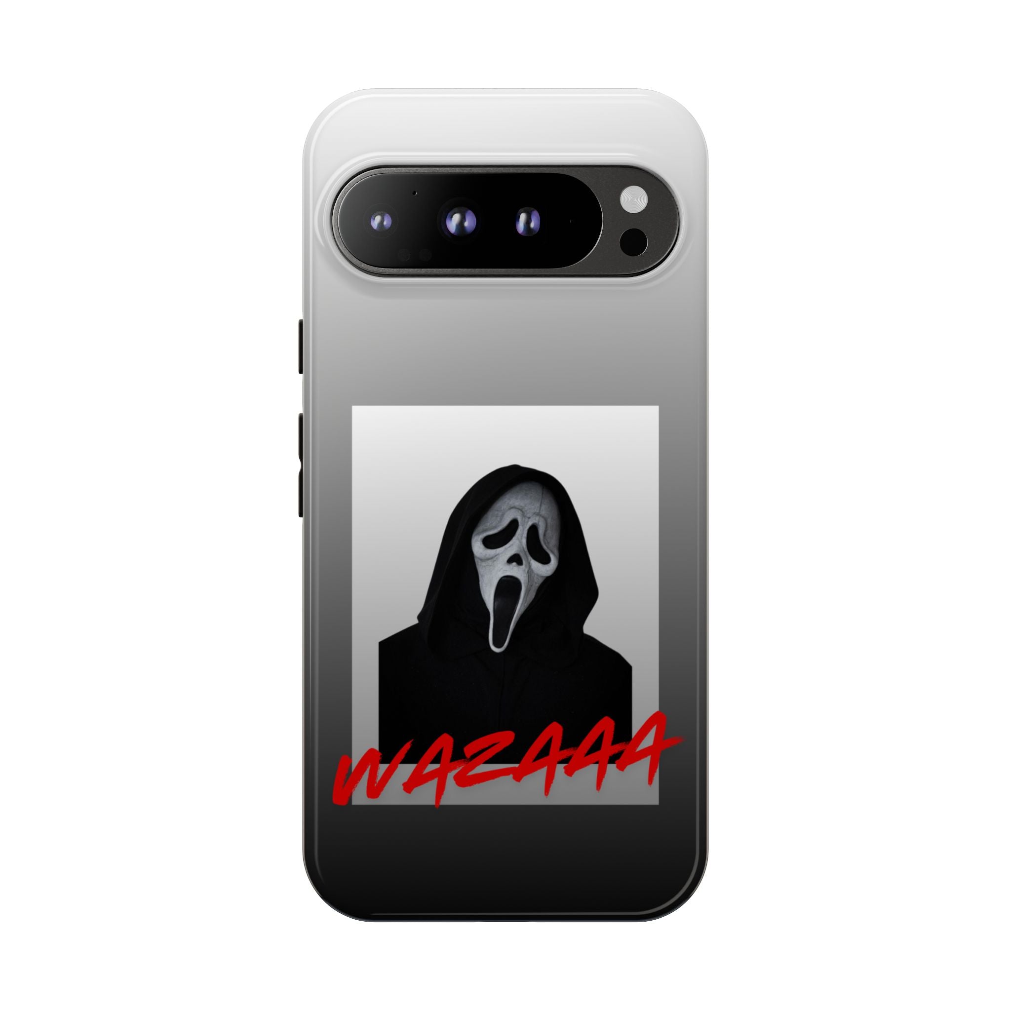 Scream Mask Phone Case – 'WAZAAA' Horror Movie Protective Cover
