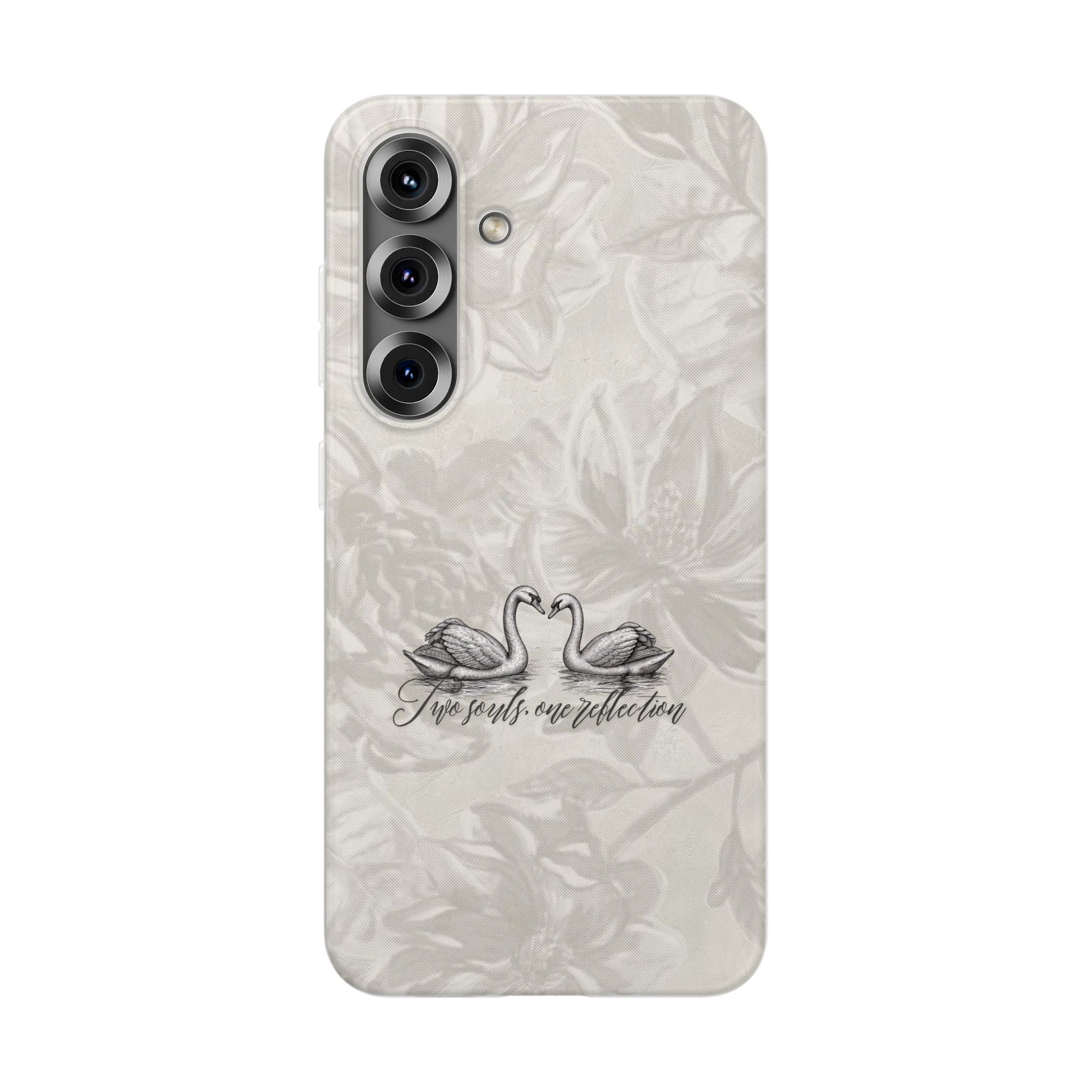 Swan Reflection Floral Phone Case