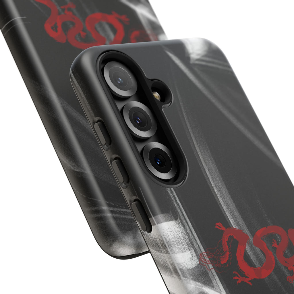 Phone Case — Black Abstract Smoke Design