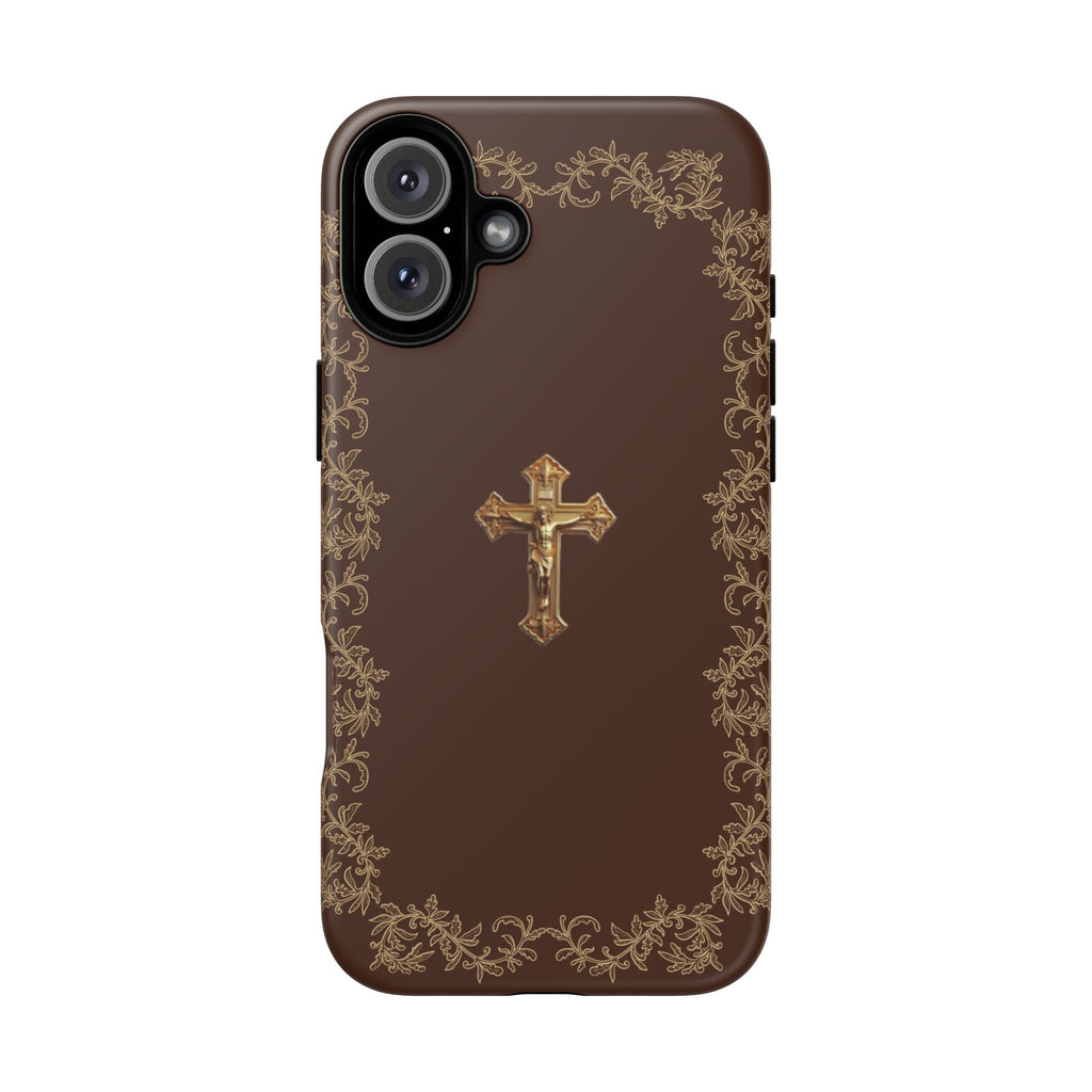 Gold Cross Bible - Christian Tough Phone Case