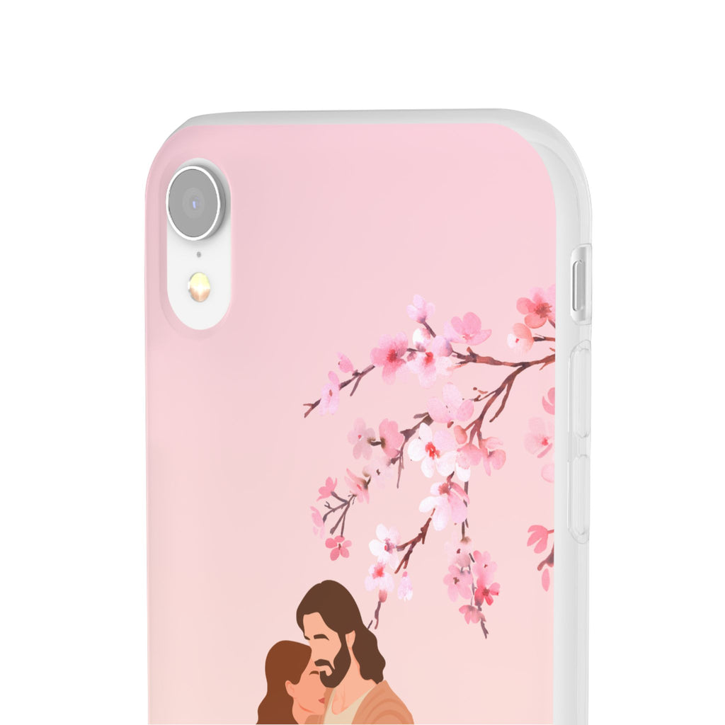 God Is Our Refuge – Psalm 46:1 Cherry Blossom Christian Flexi Phone Case