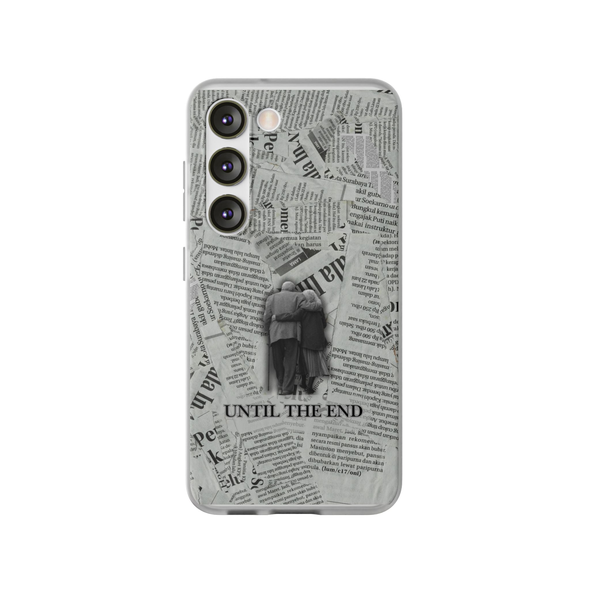 Newspaper Collage 'Until The End' Phone Case - Romantic Vintage iPhone Cover