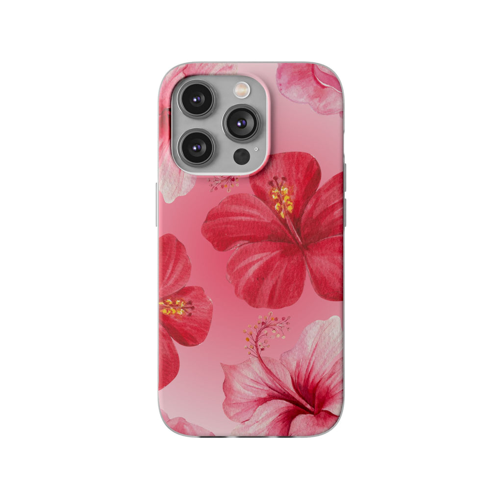 Hibiscus Floral Phone Case – Pink Tropical Flexi Case