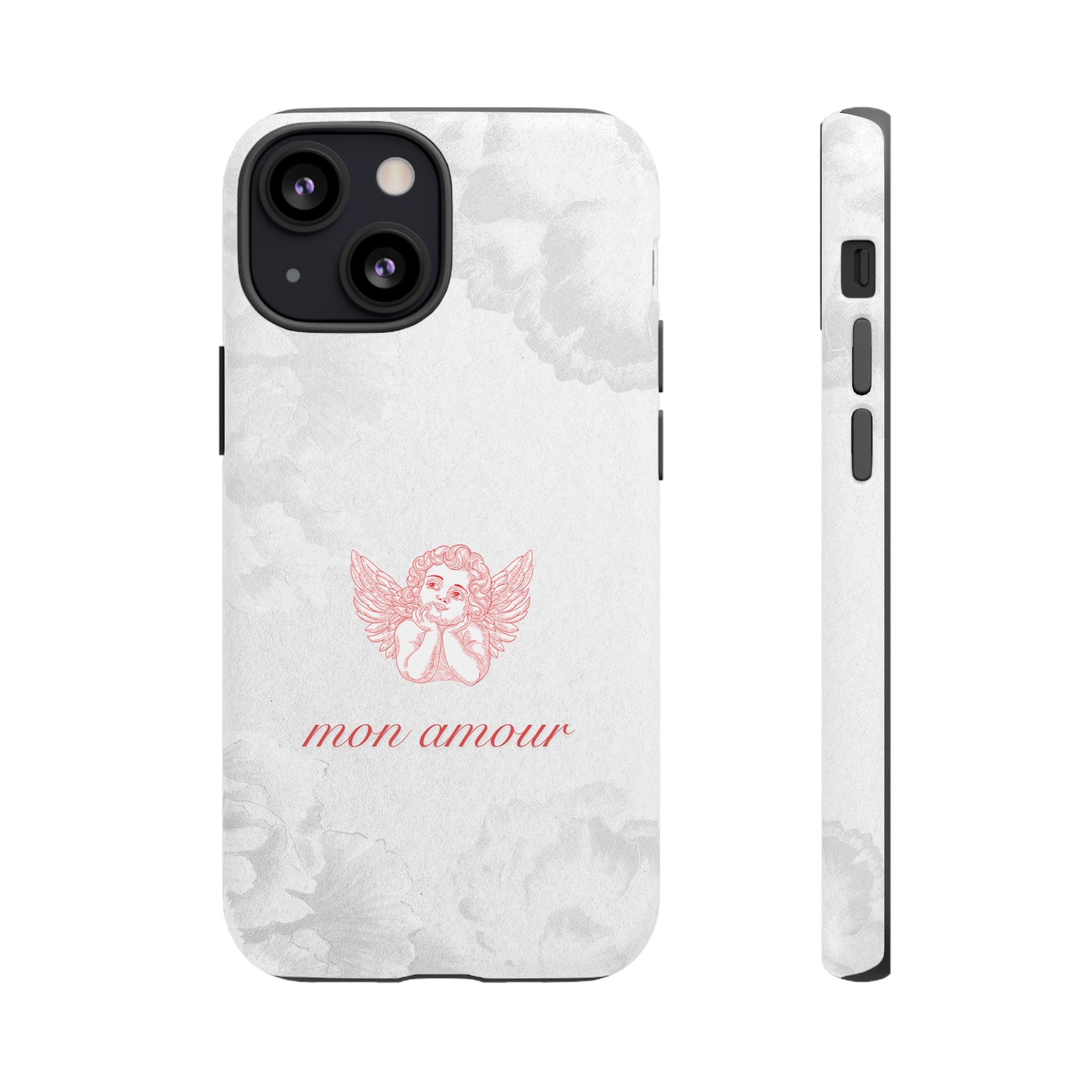 Tough Case — 'mon amour' Pink Cherub Floral Phone Case