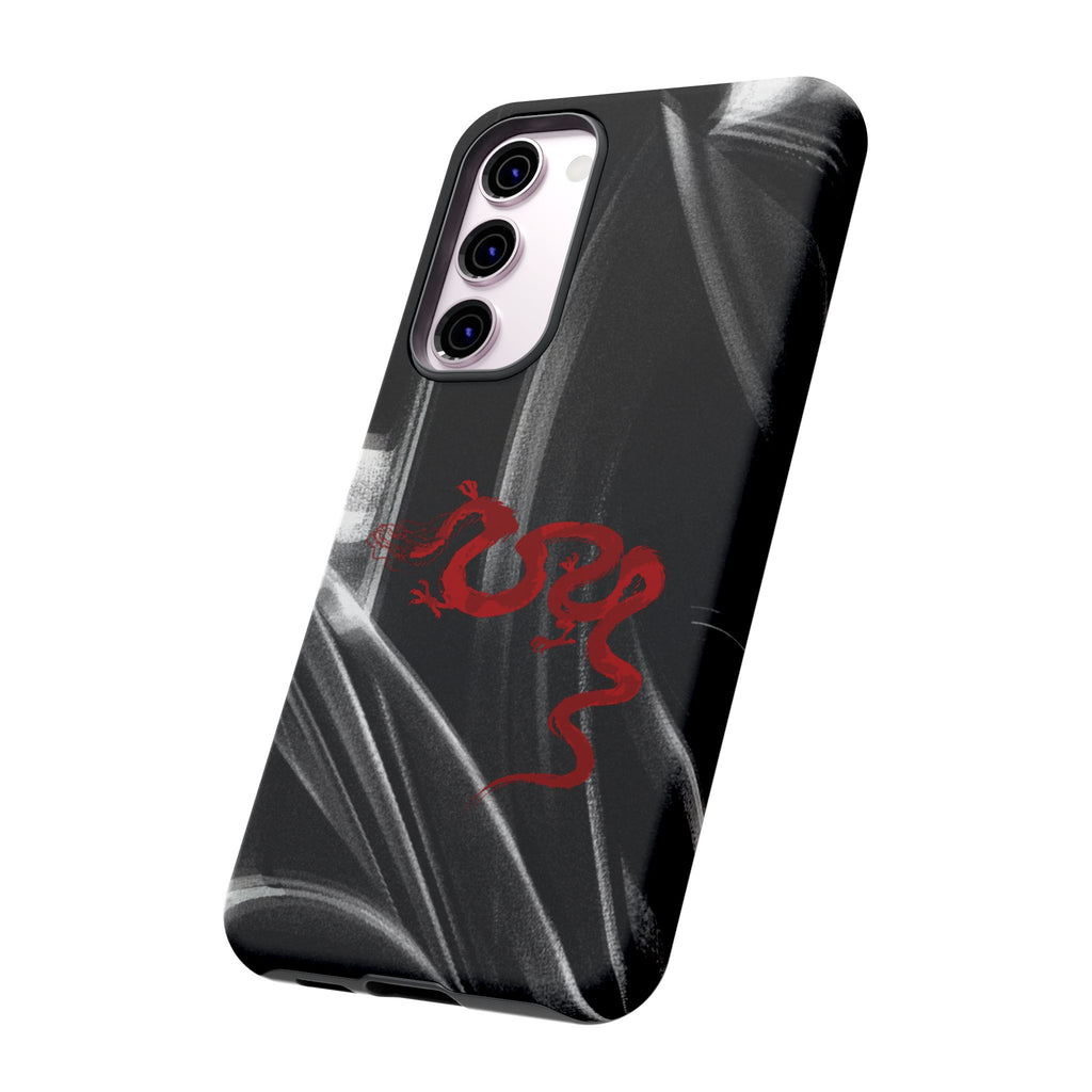 Phone Case — Black Abstract Smoke Design