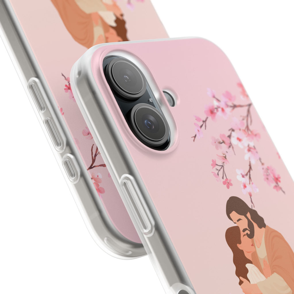 God Is Our Refuge – Psalm 46:1 Cherry Blossom Christian Flexi Phone Case