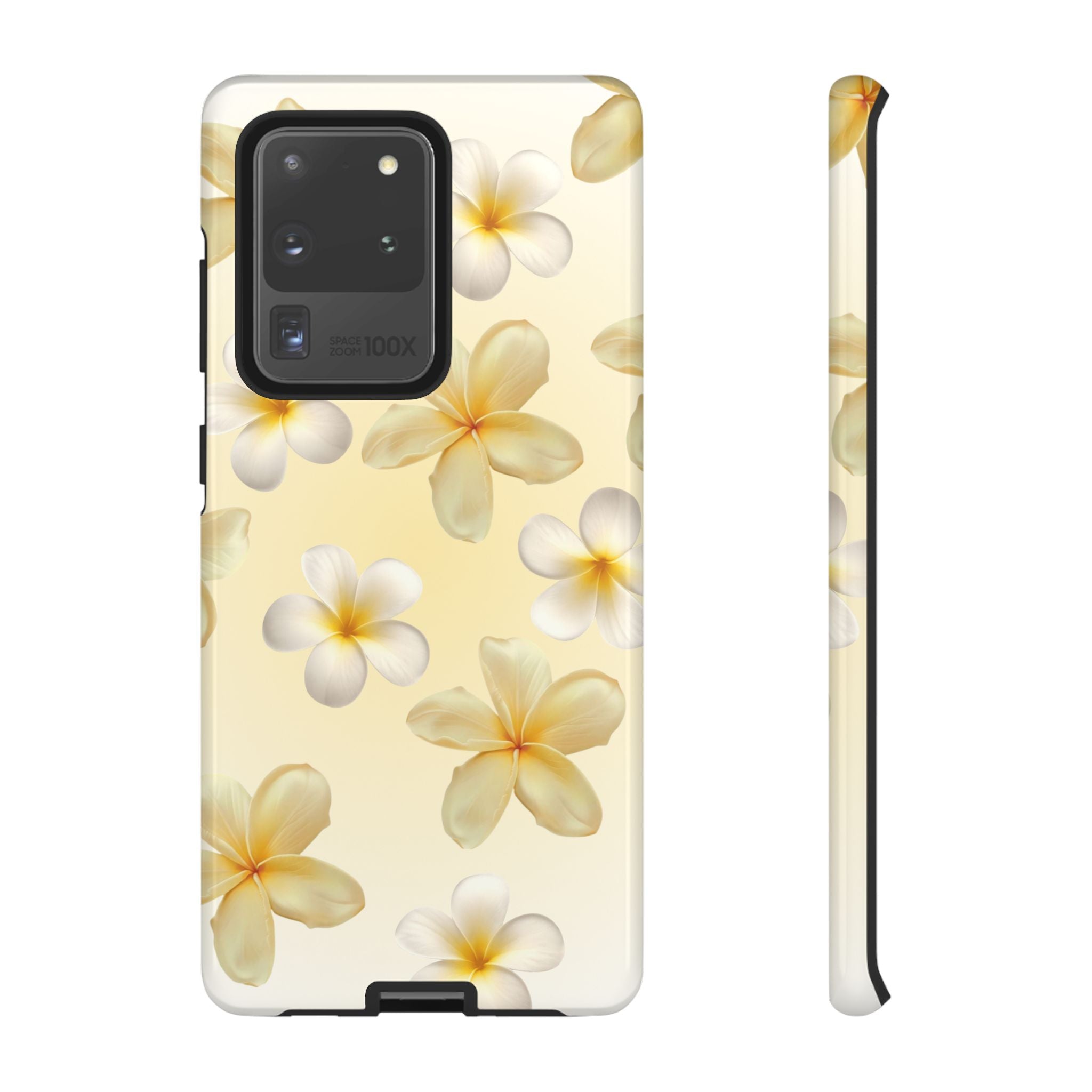 Plumeria Floral Phone Case — Tropical Yellow Hard Phone Cover