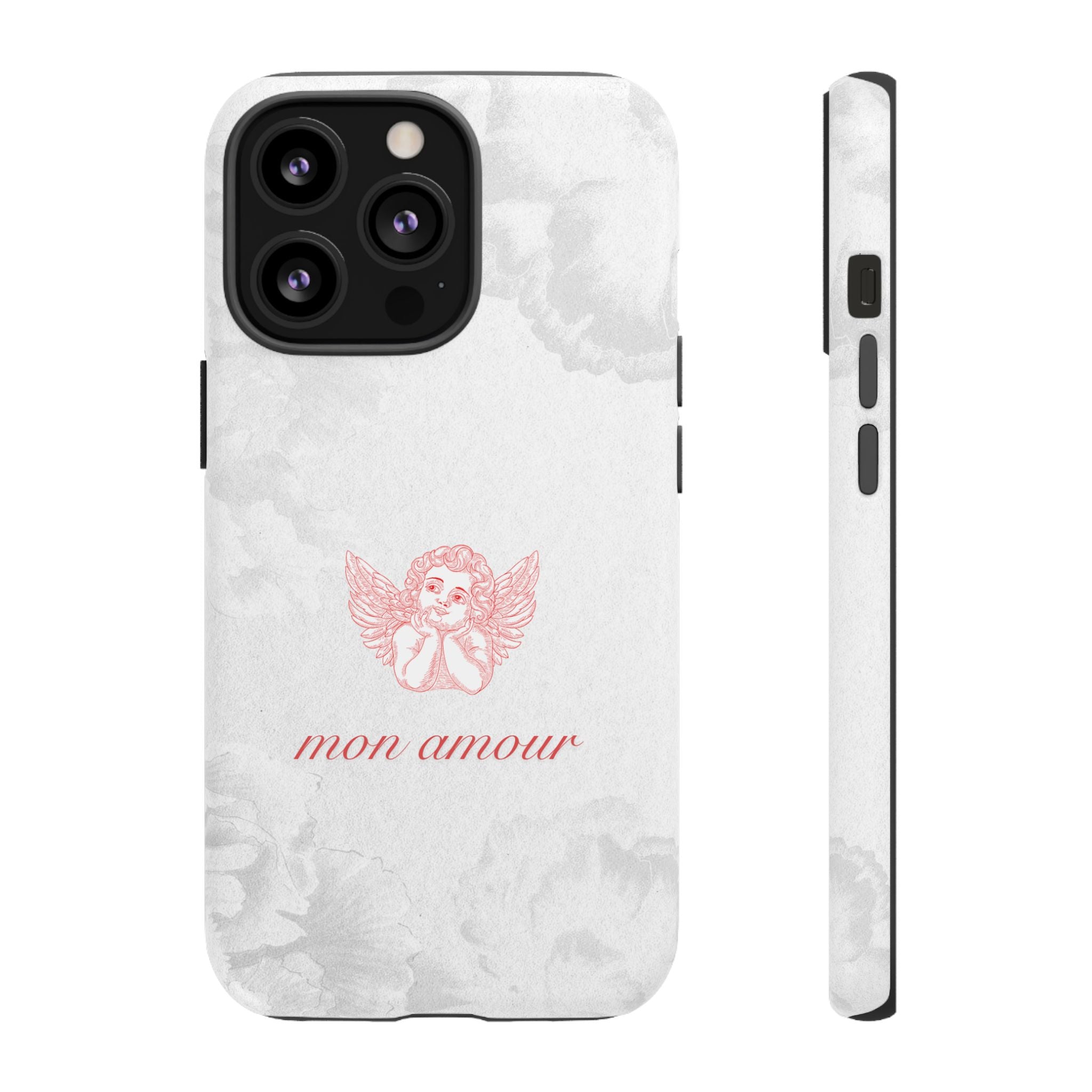 Tough Case — 'mon amour' Pink Cherub Floral Phone Case