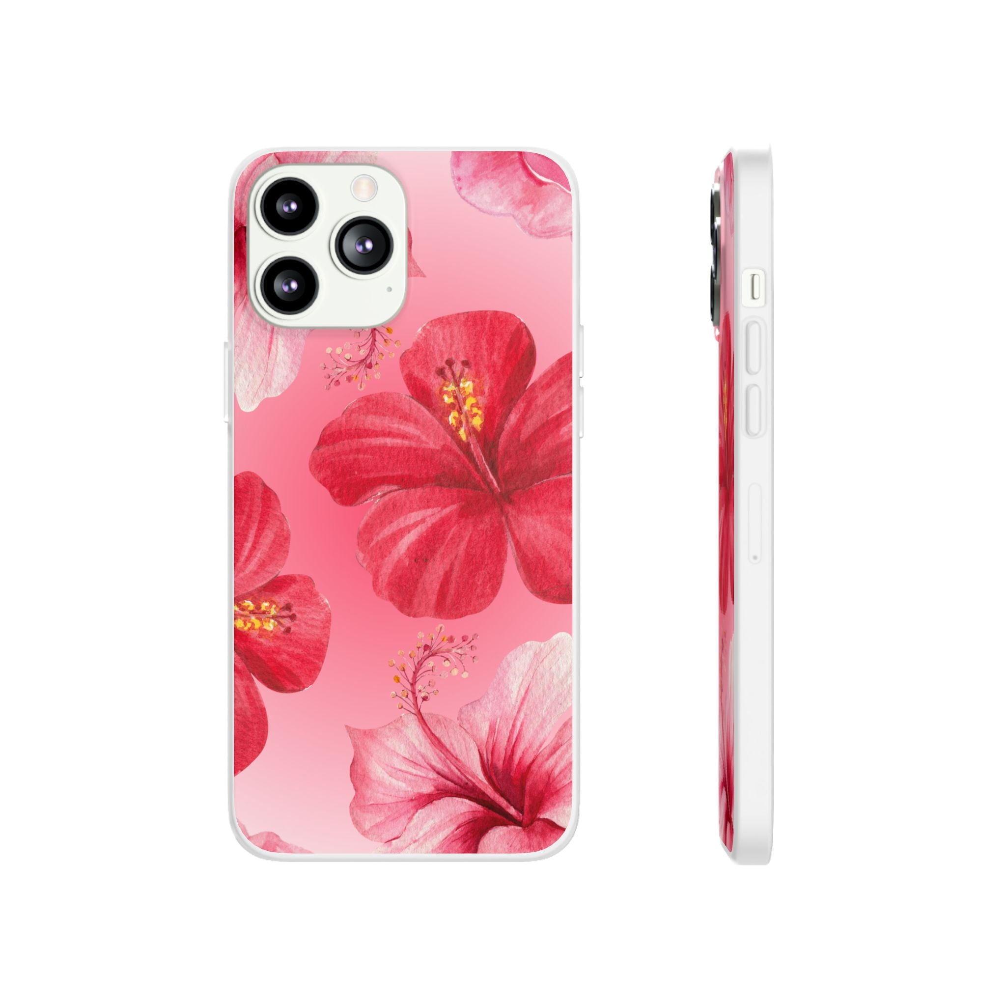 Hibiscus Floral Phone Case – Pink Tropical Flexi Case