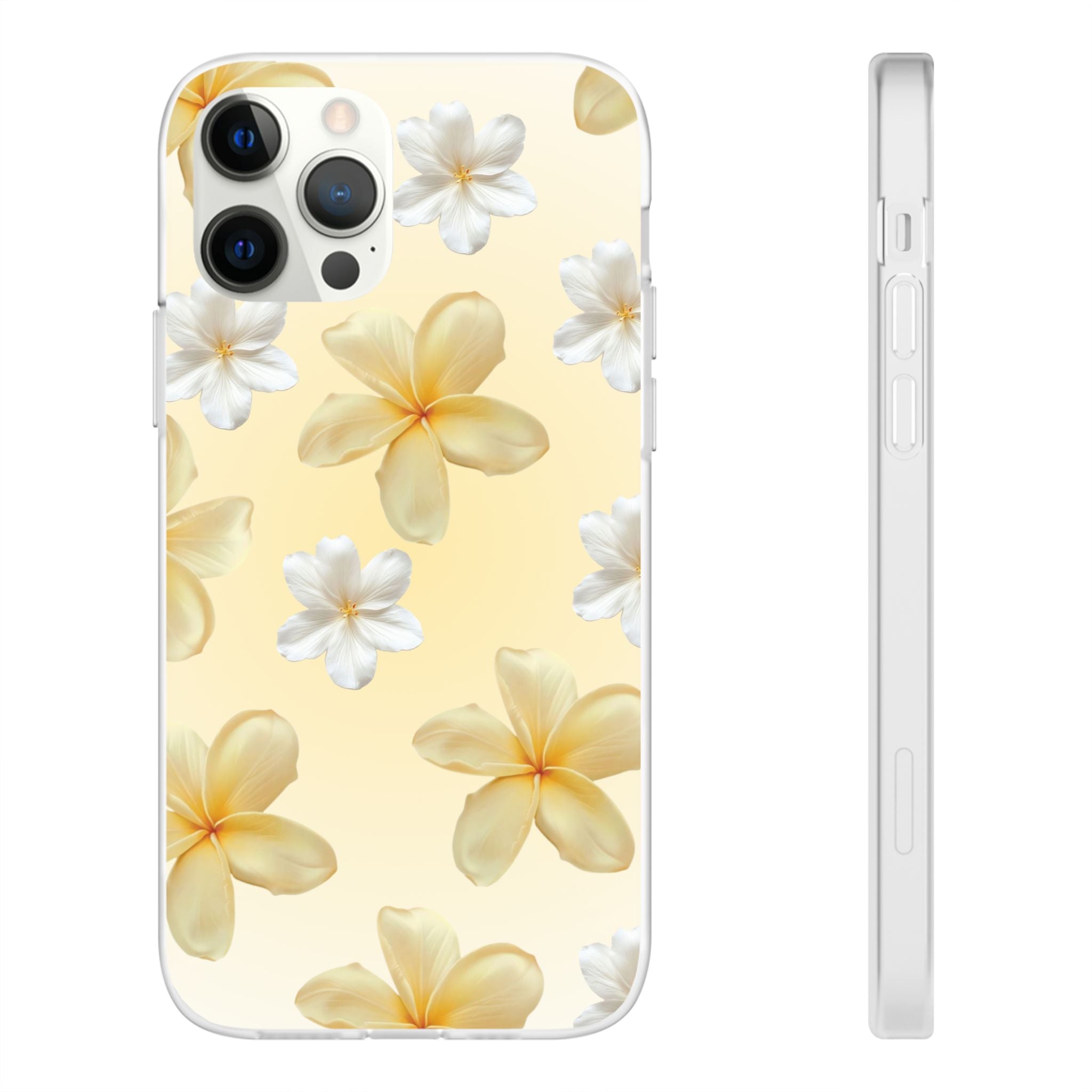 Plumeria Floral Phone Case — Yellow Tropical Flower Protective Case