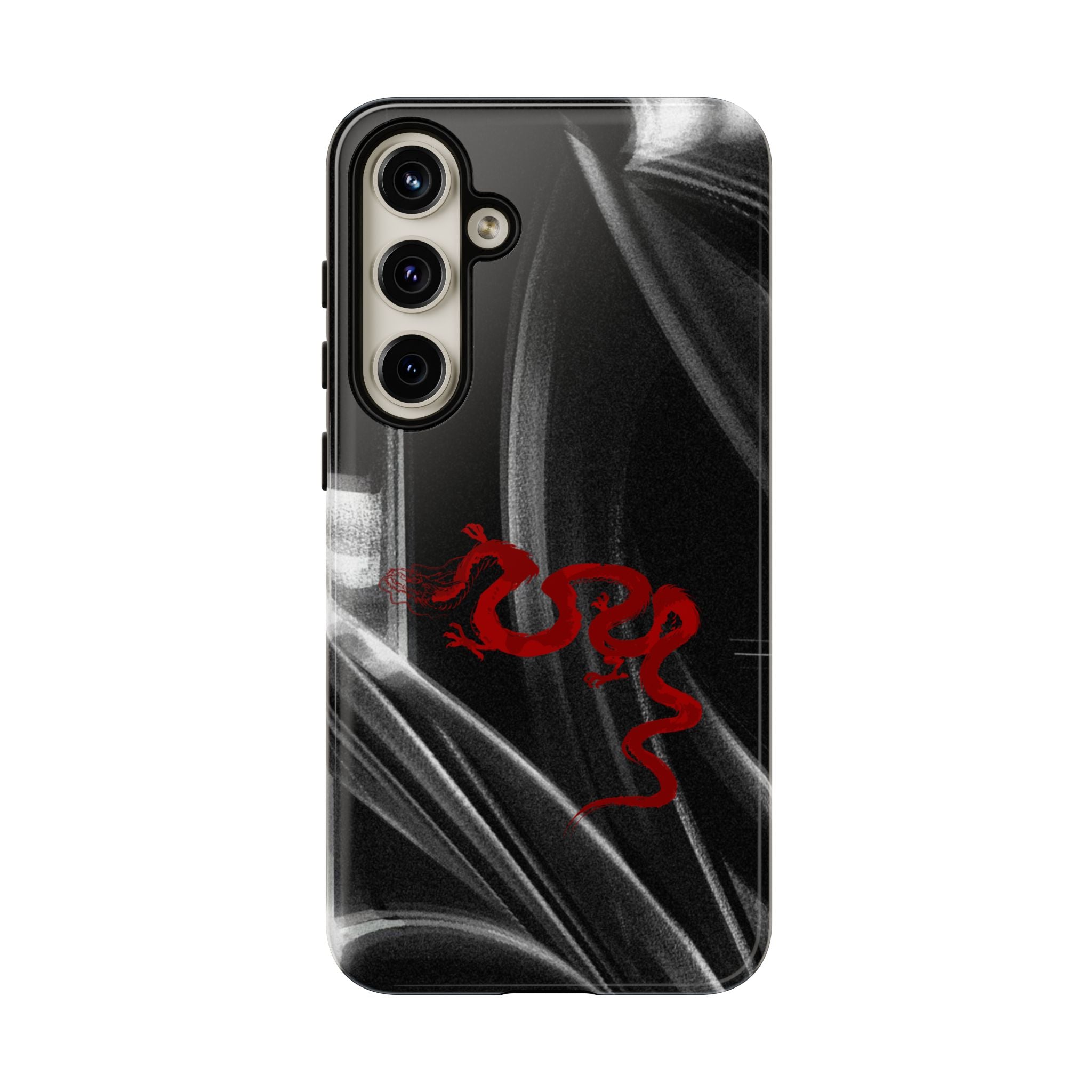 Phone Case — Black Abstract Smoke Design