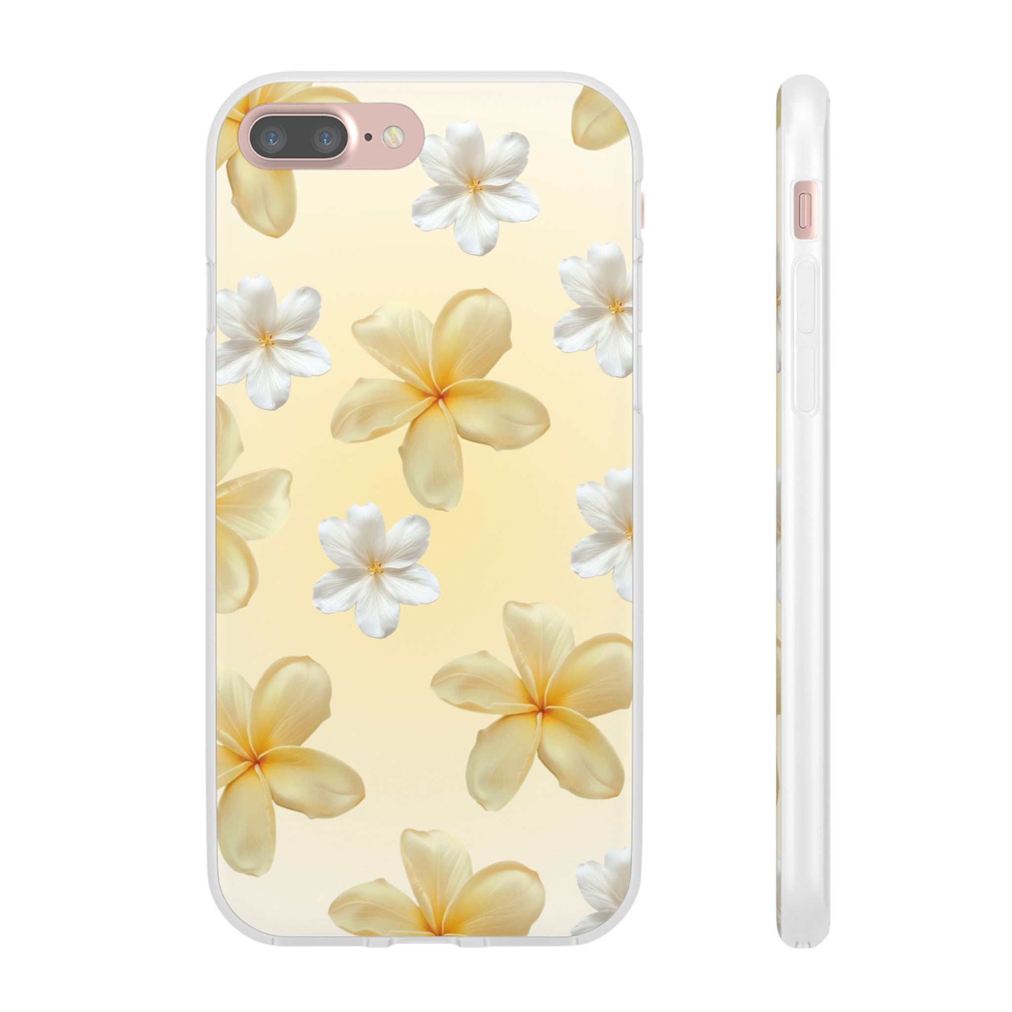 Plumeria Floral Phone Case — Yellow Tropical Flower Protective Case