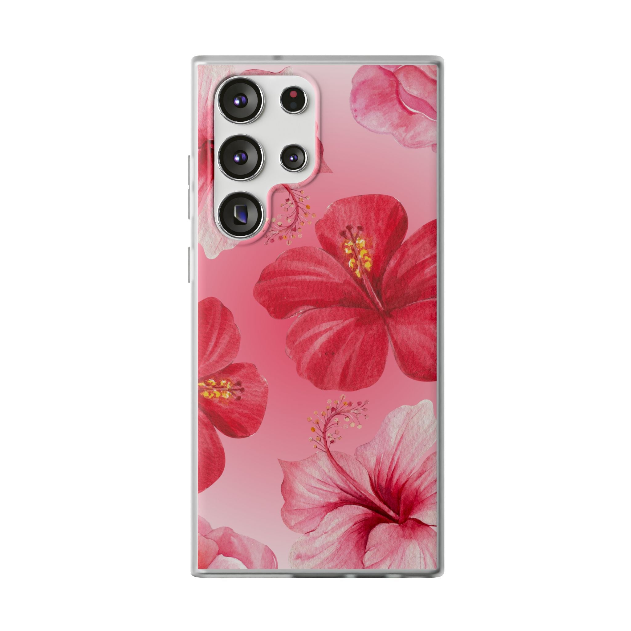 Hibiscus Floral Phone Case – Pink Tropical Flexi Case