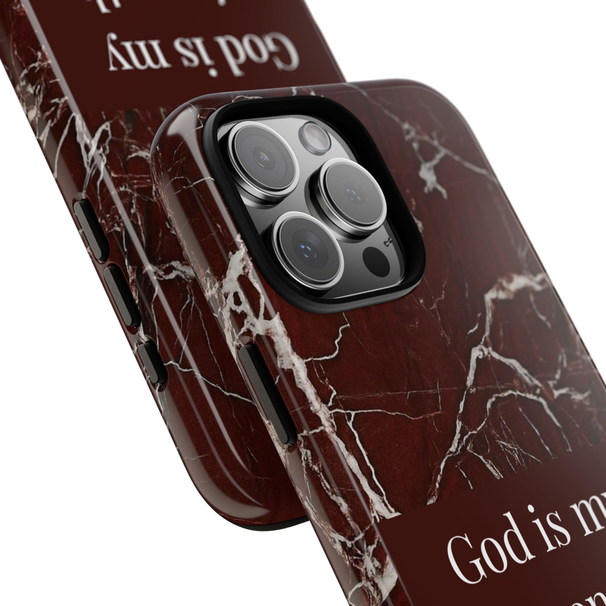 God Is My Strength — Psalm 73:26 Christian Tough Phone Case | Marble Faith Cover